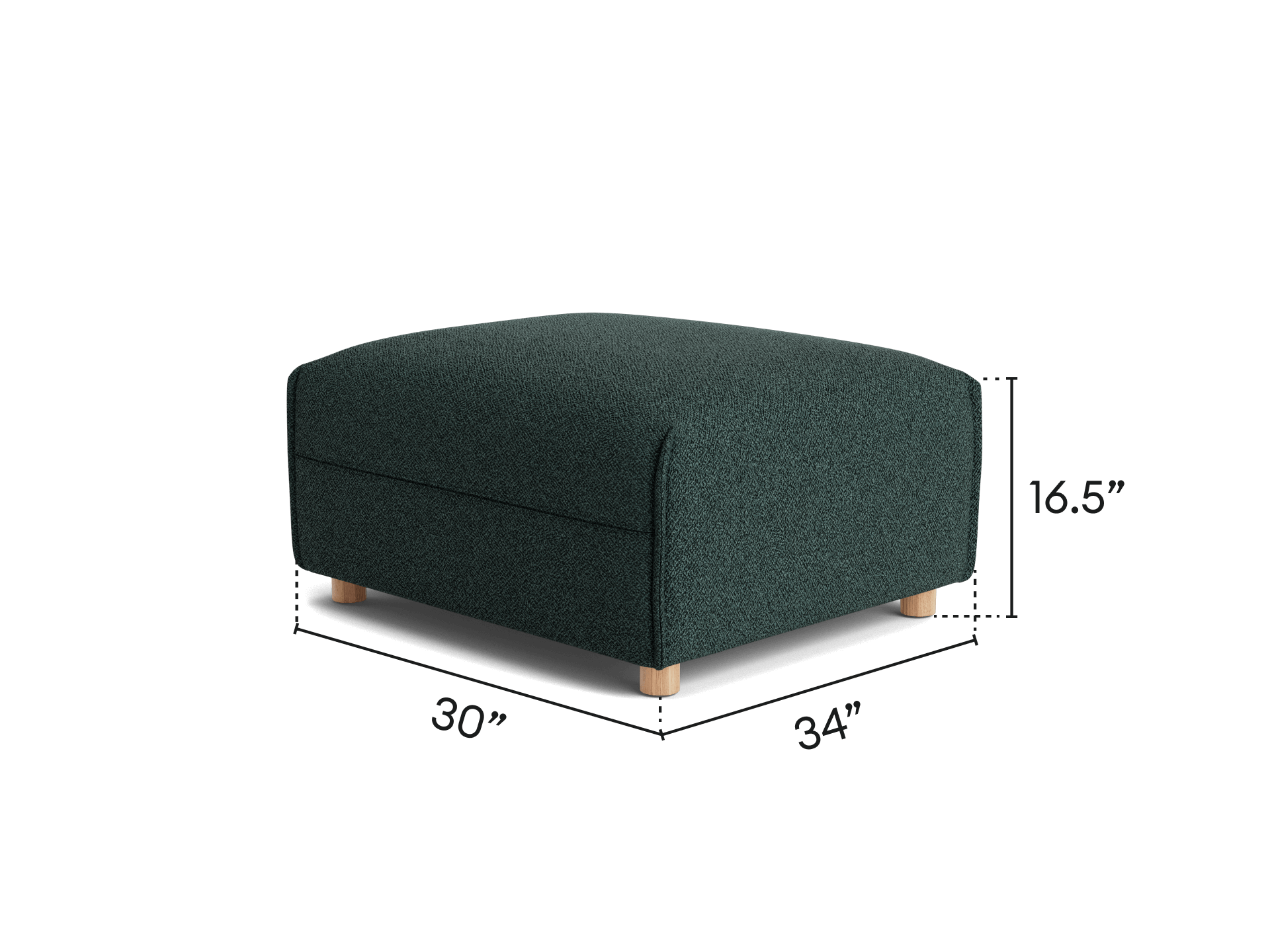 Byron Sofa Bed Ottoman [3rd Gen] - Aussie Moss (Luxe)