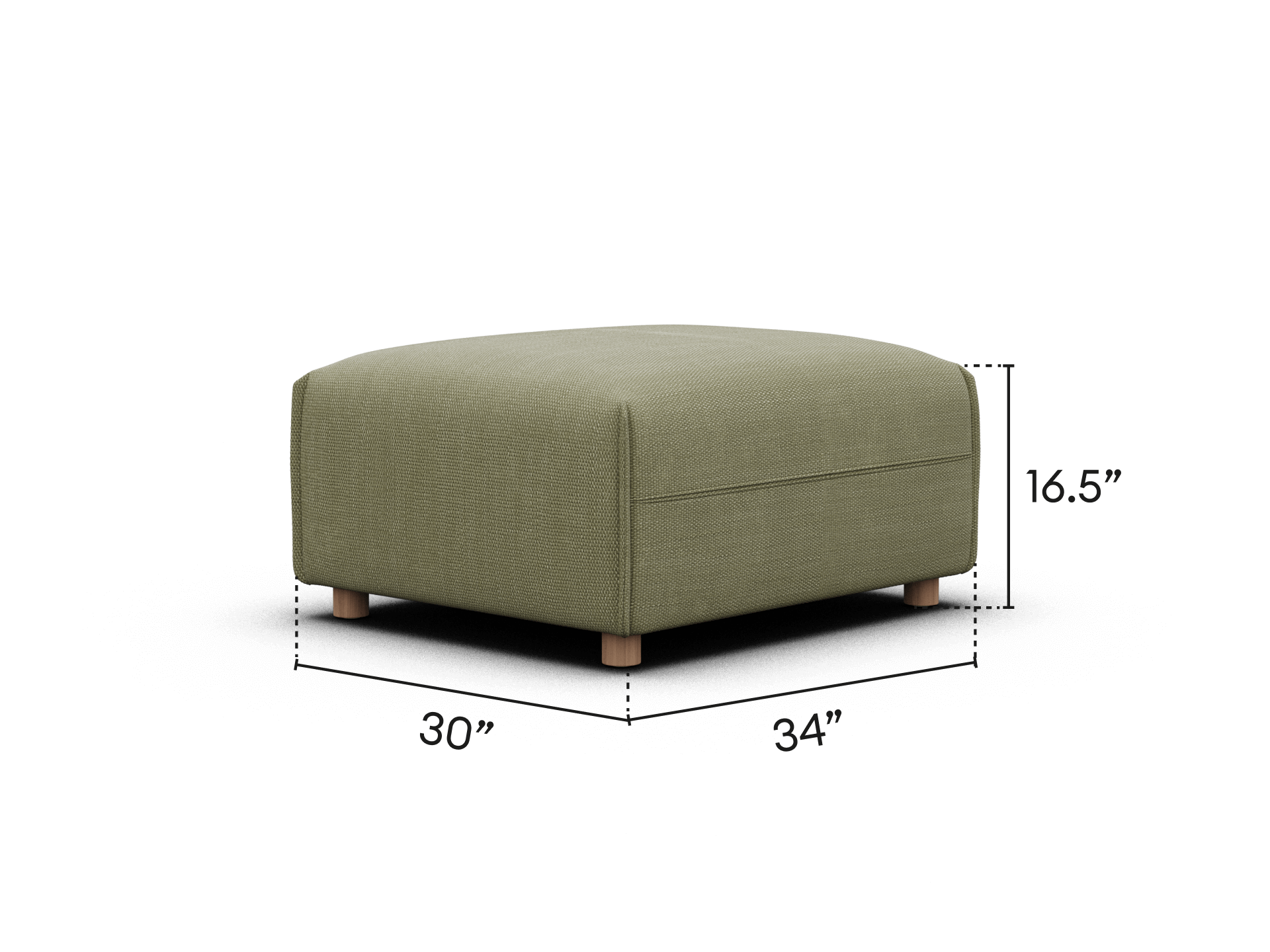 Byron Sofa Bed Ottoman [3rd Gen] - Cool Cactus