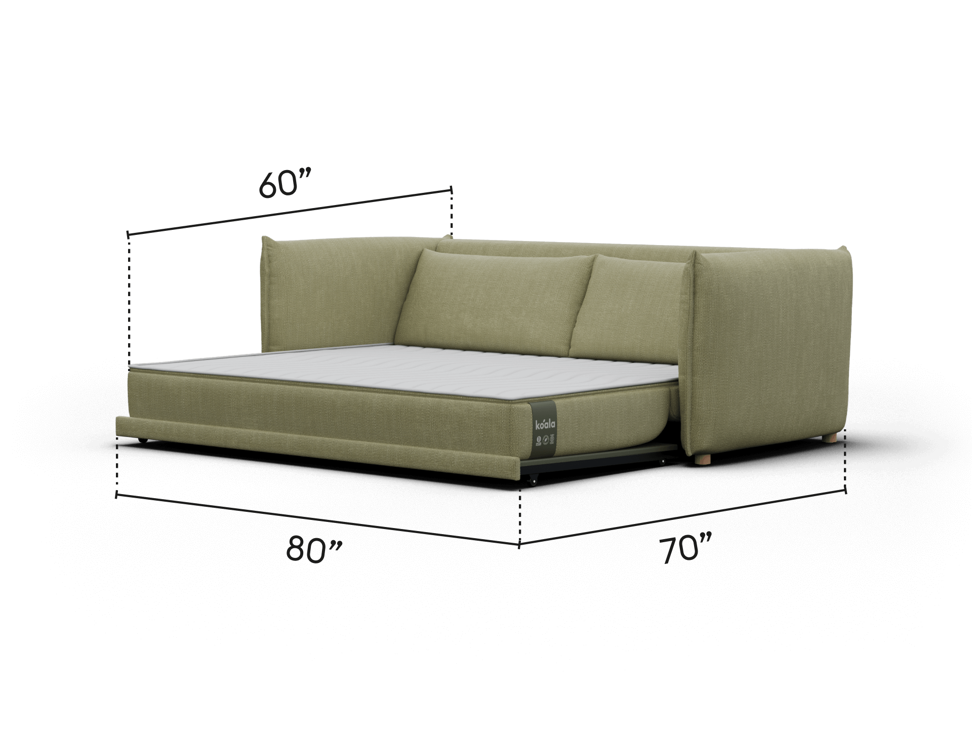 Byron Sofa Bed [3rd Gen] - 92" Queen / Cool Cactus