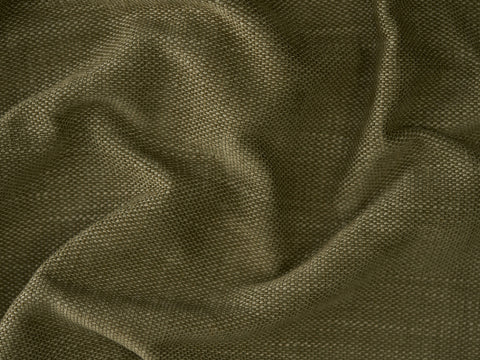 Olive green woven fabric with a subtle texture, ideal for upholstery. The fabric's rich, earthy tone adds sophistication to any modern living space.