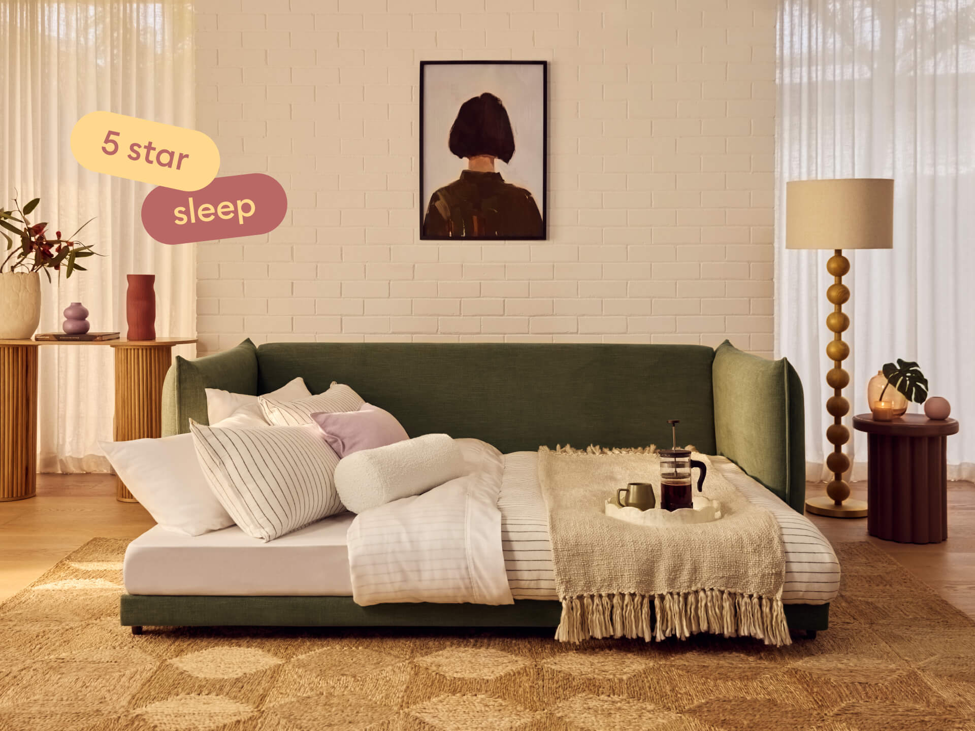 Byron Sofa Bed [3rd Gen] - 92" Queen / Forest Walk