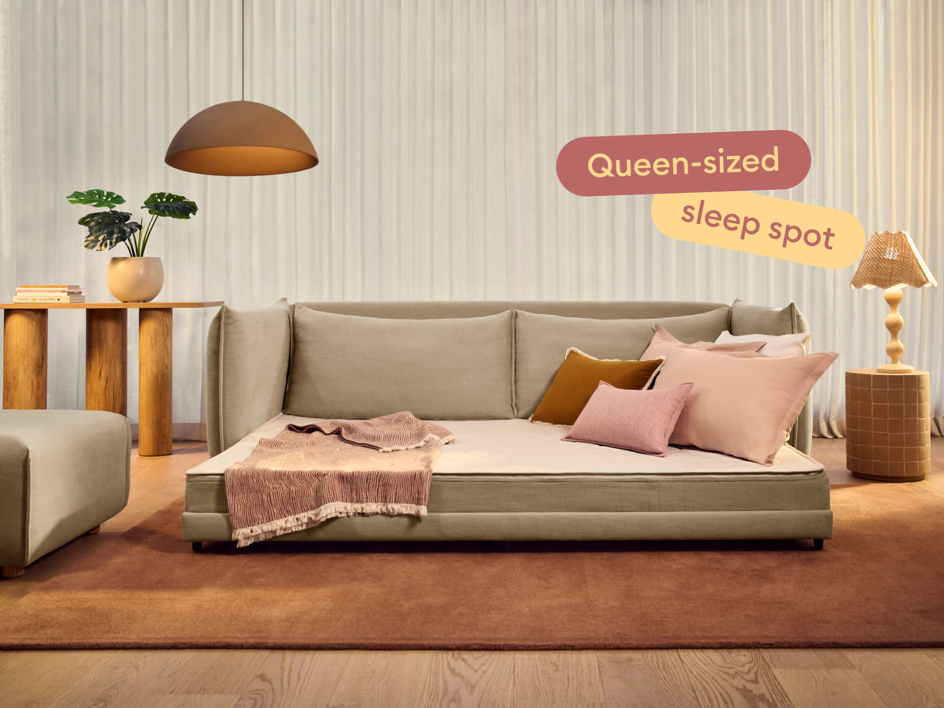 Byron Sofa Bed [3rd Gen] - 92" Queen / Lunar Glow