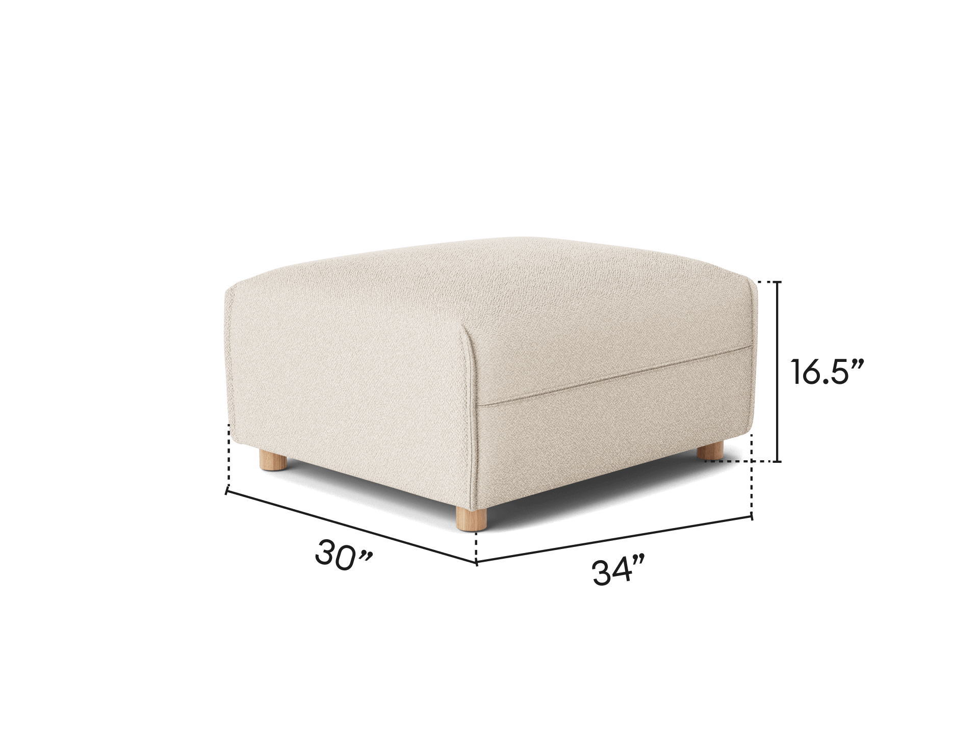 Byron Sofa Bed Ottoman [3rd Gen] - Ocean Salt (Luxe)