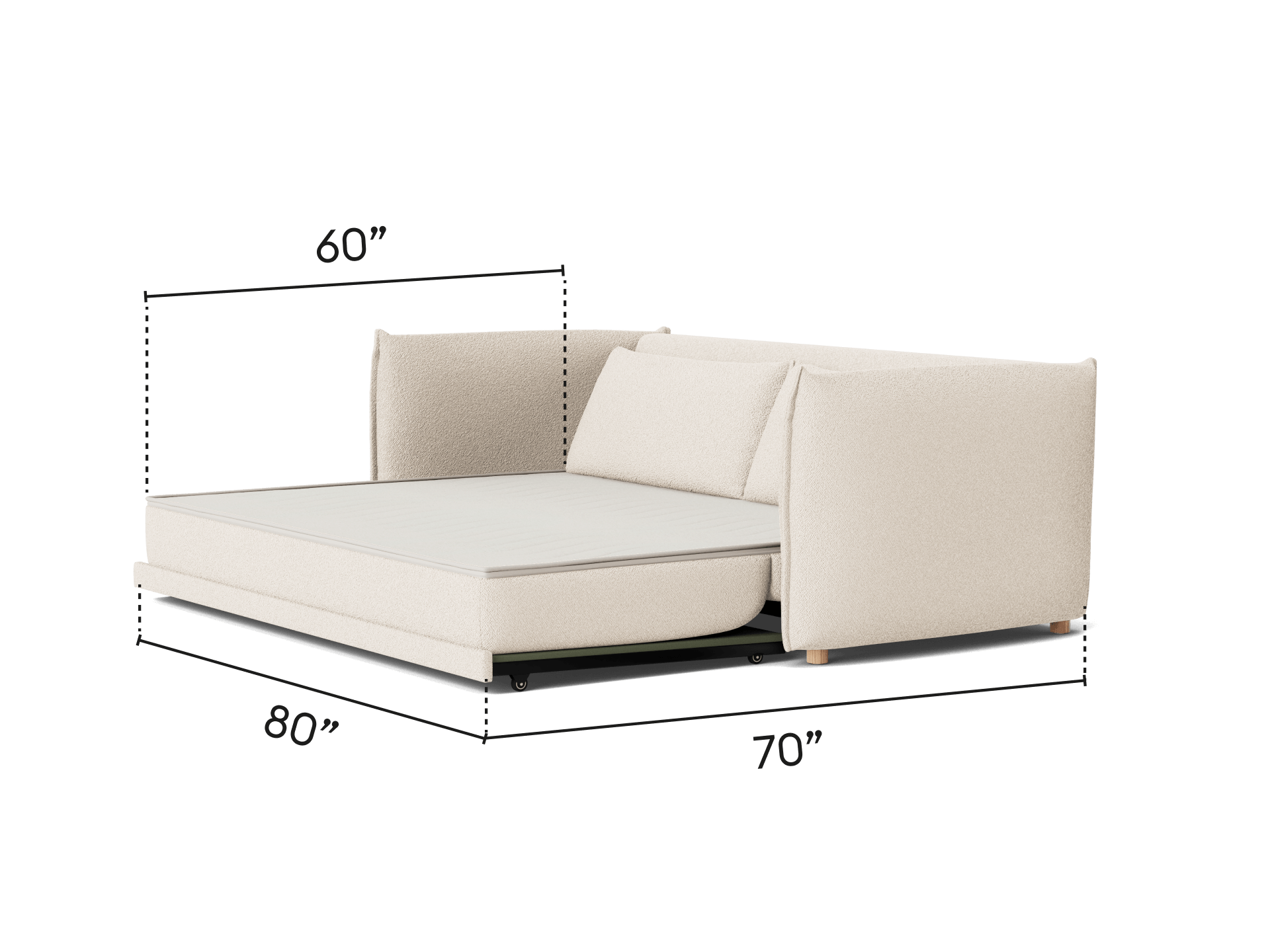 Byron Sofa Bed [3rd Gen] - 92" Queen / Ocean Salt (Luxe)
