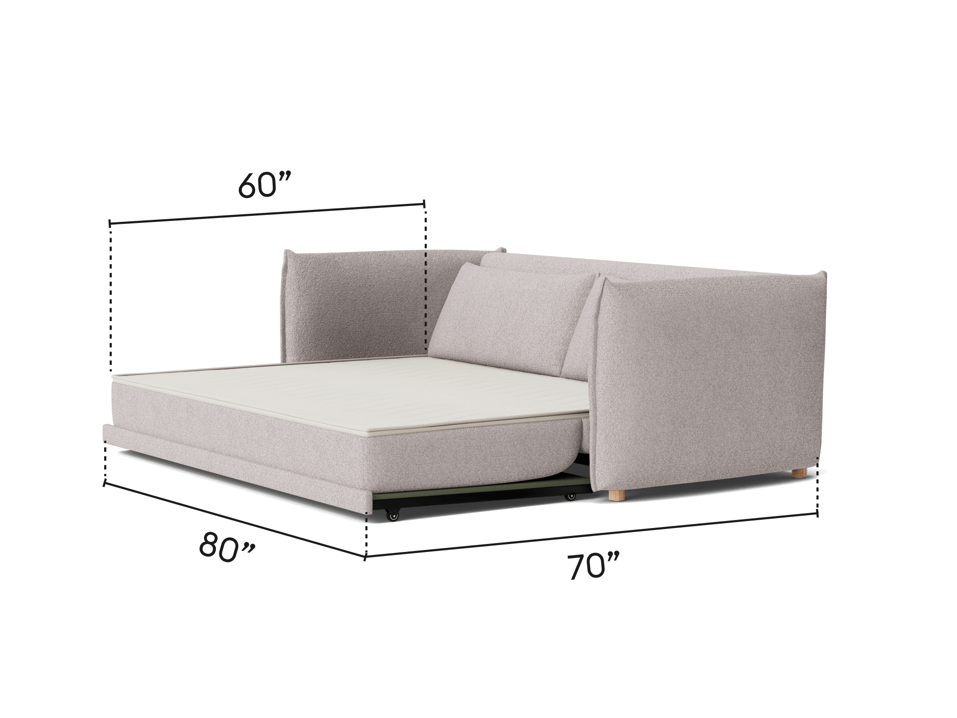 Byron Sofa Bed [3rd Gen] - 92" Queen / Pebble Gray (Luxe)
