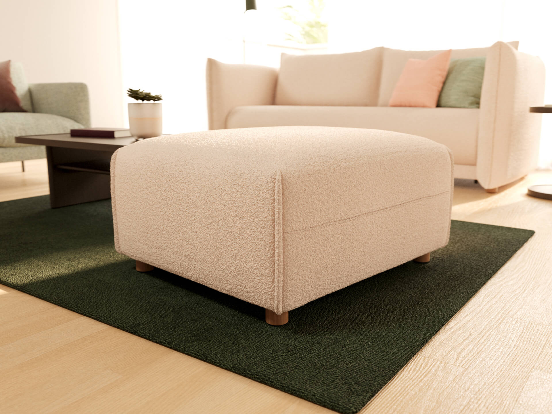 Byron Sofa Bed Ottoman [3rd Gen] - Sand Bank (Luxe)