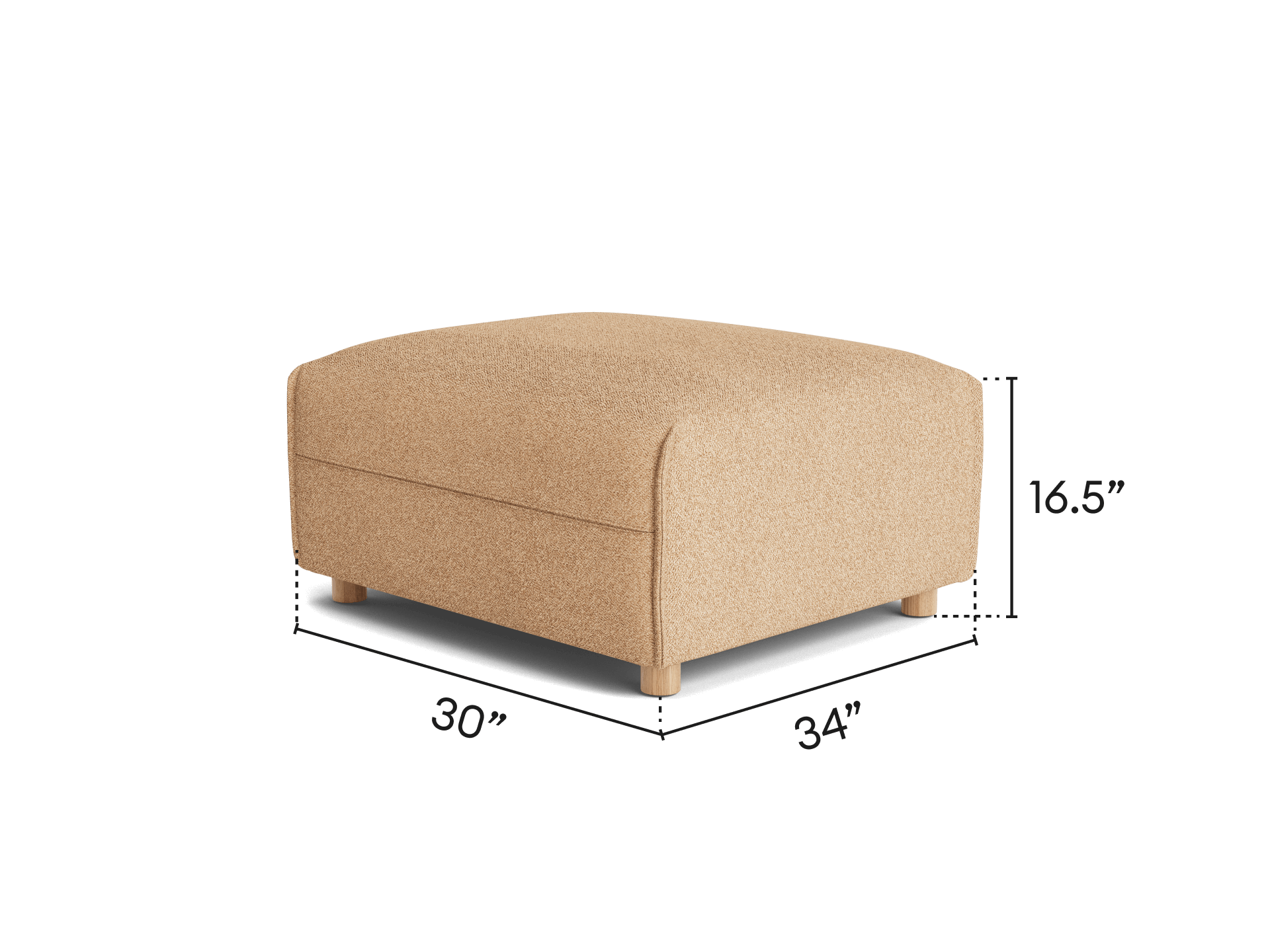 Byron Sofa Bed Ottoman [3rd Gen] - Sand Bank (Luxe)