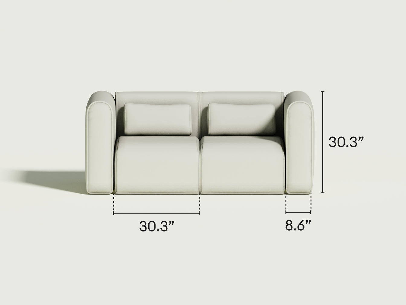 Bangalow Modular Sofa - Sofa / 2-Seater / Green Wattle