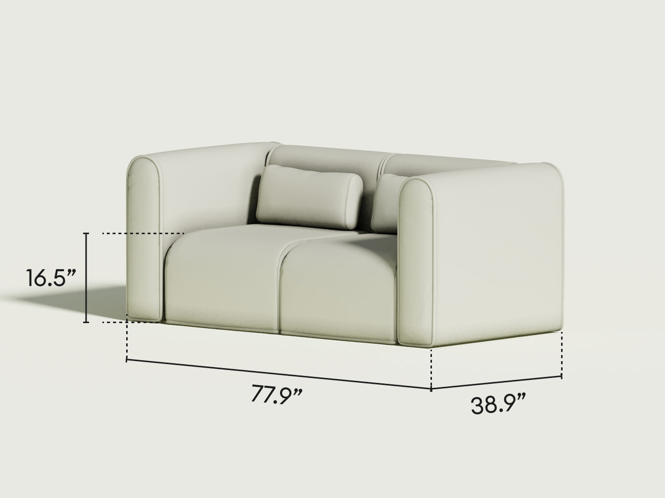 Bangalow Modular Sofa - Sofa / 2-Seater / Green Wattle