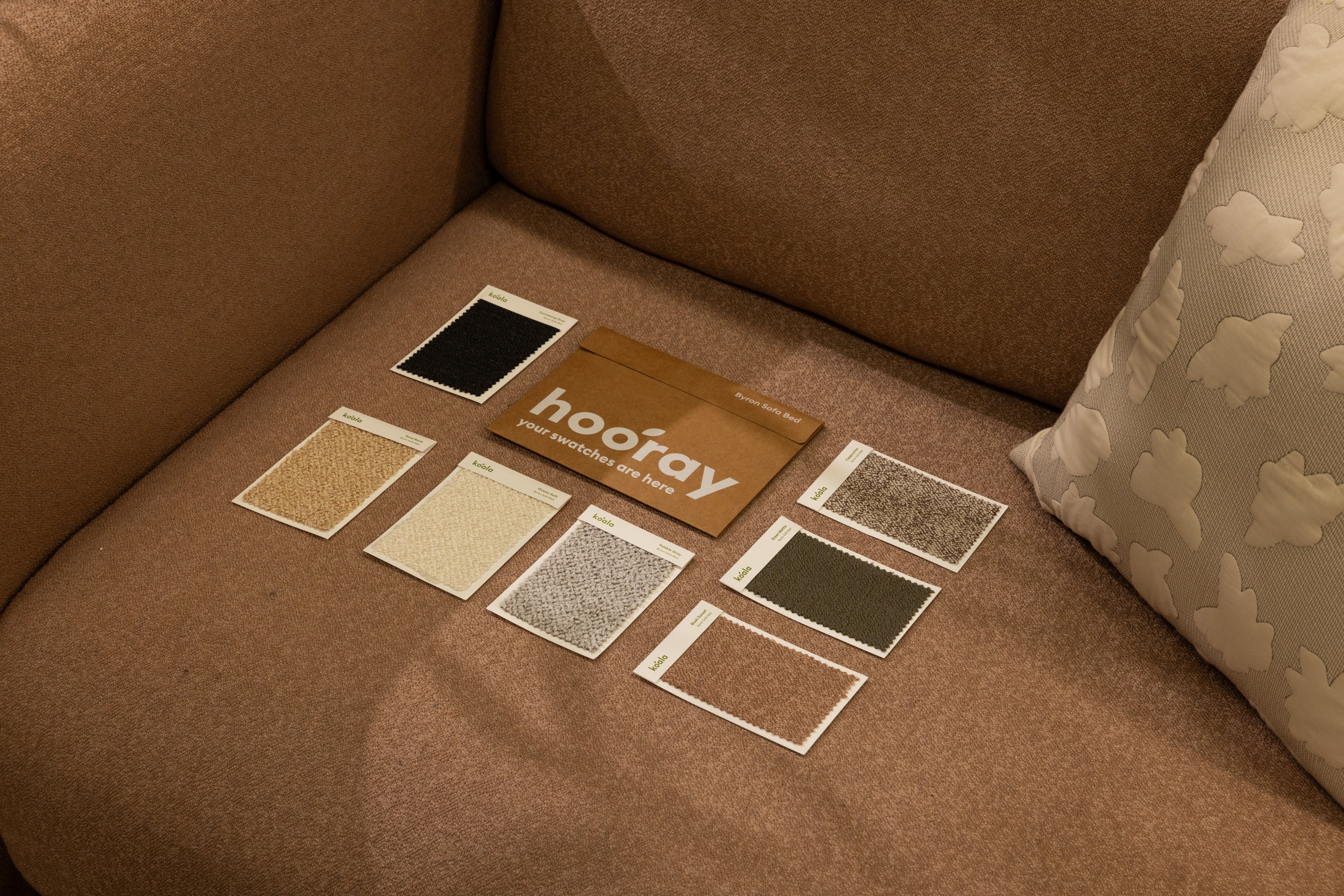 Byron Sofa Bed Fabric Samples - All colors