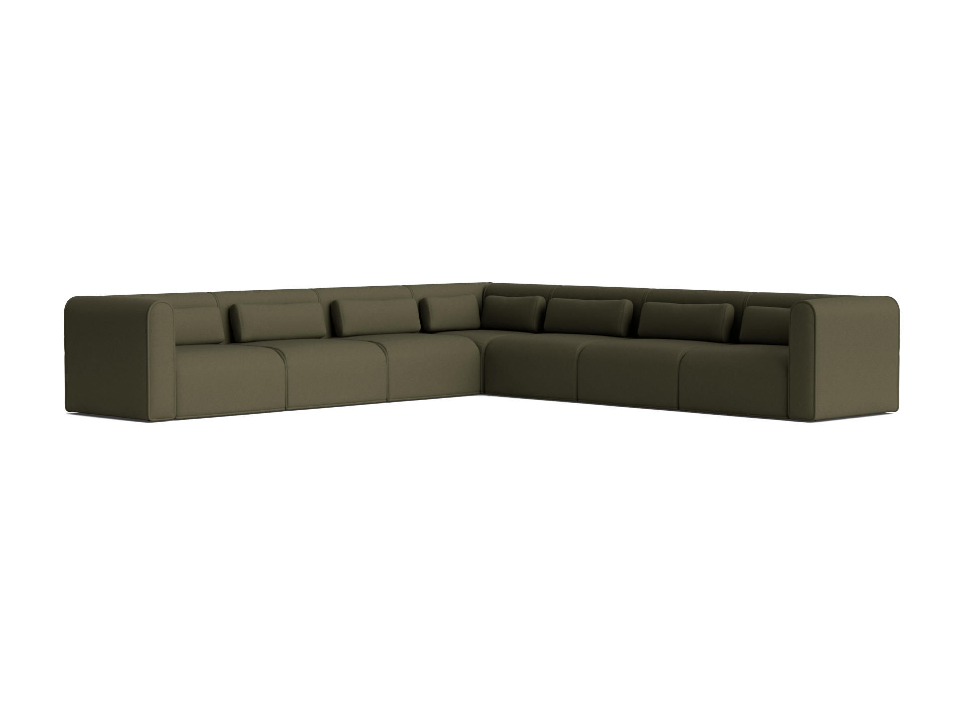 Bangalow Modular Sofa - Corner / 10-Seater / Green Wattle