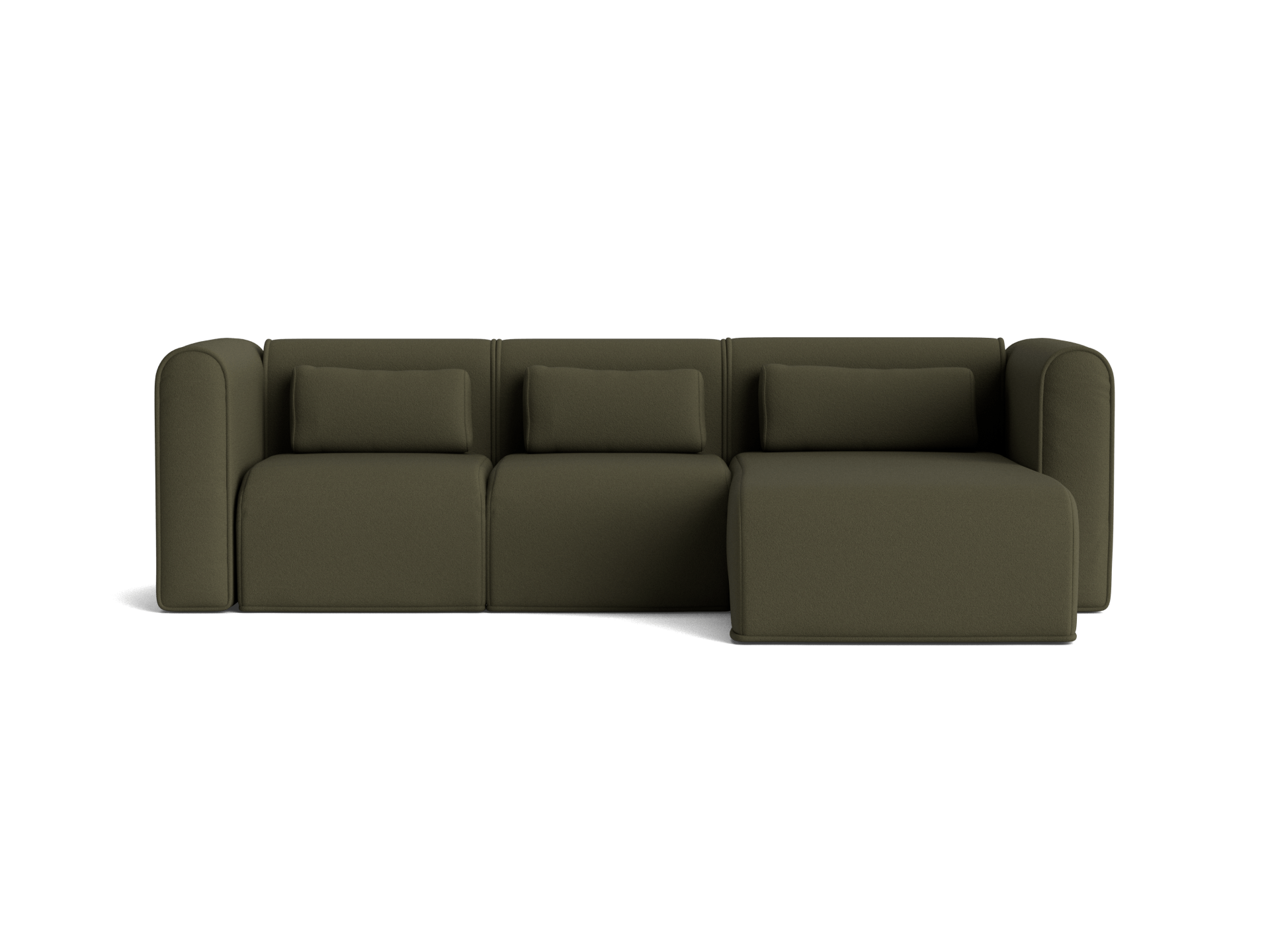 Bangalow Modular Sofa - Chaise / 3.5-Seater / Green Wattle