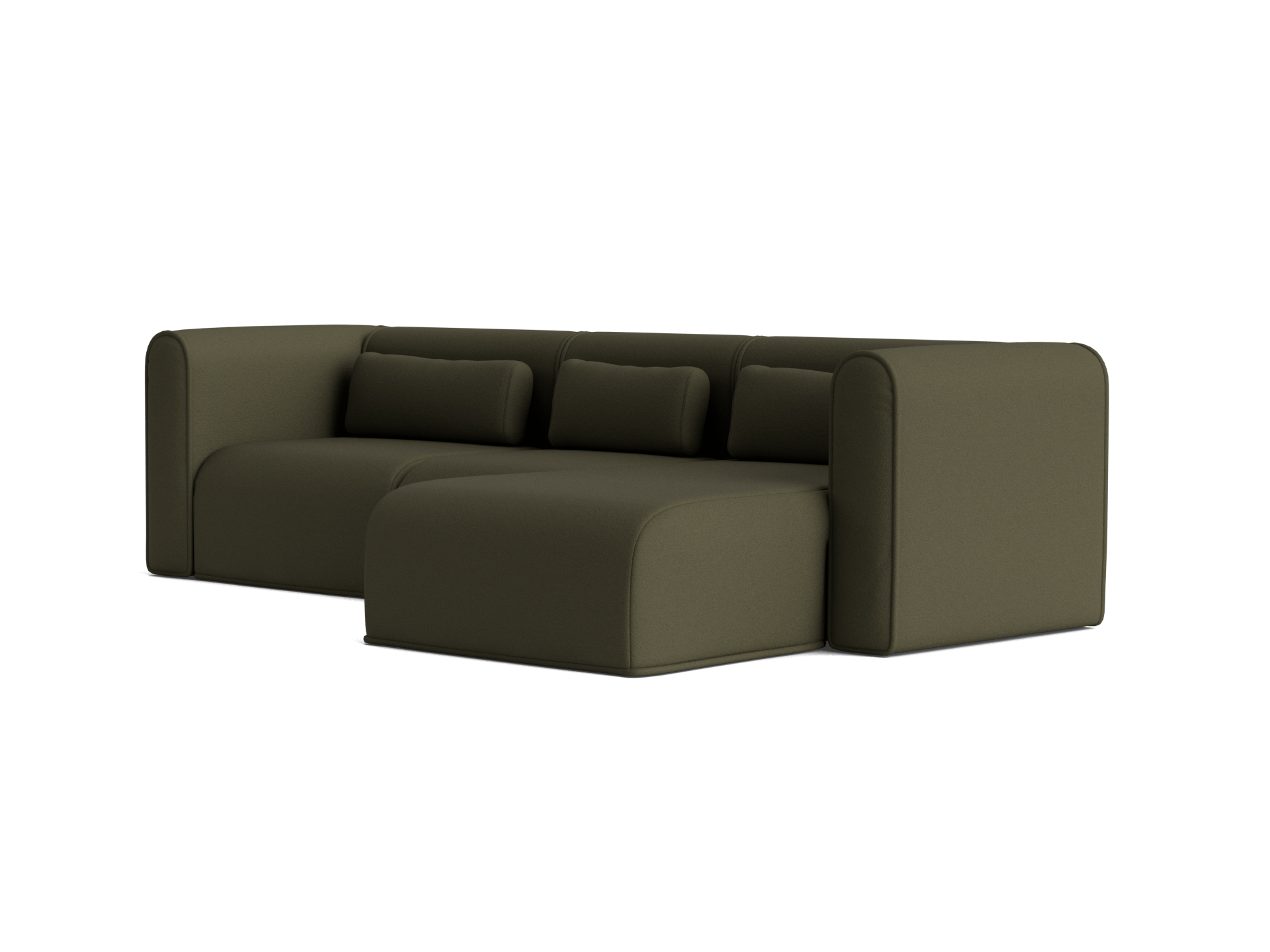 Bangalow Modular Sofa - Chaise / 4-Seater / Green Wattle