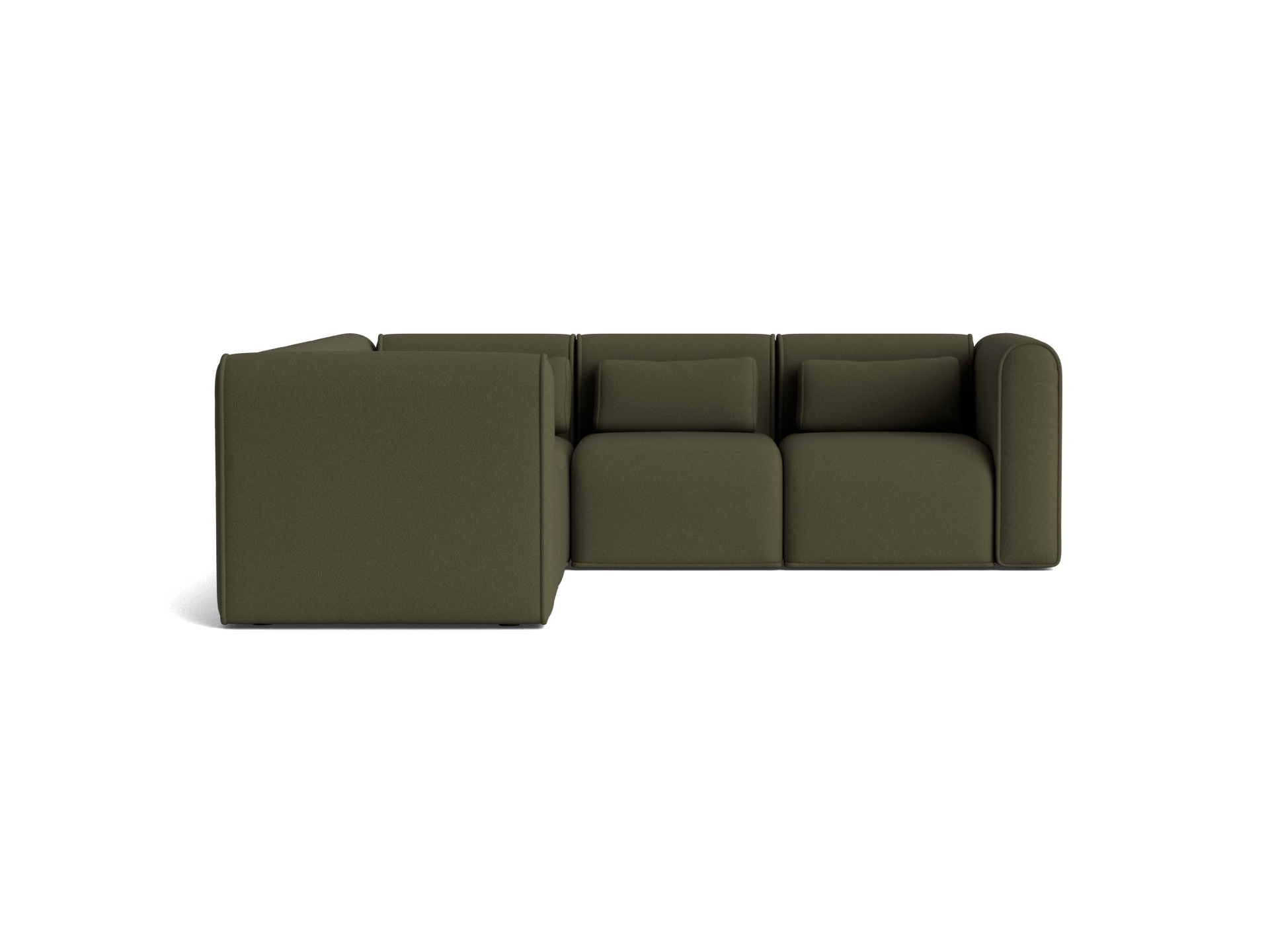 Bangalow Modular Sofa - Corner / 5-Seater / Green Wattle