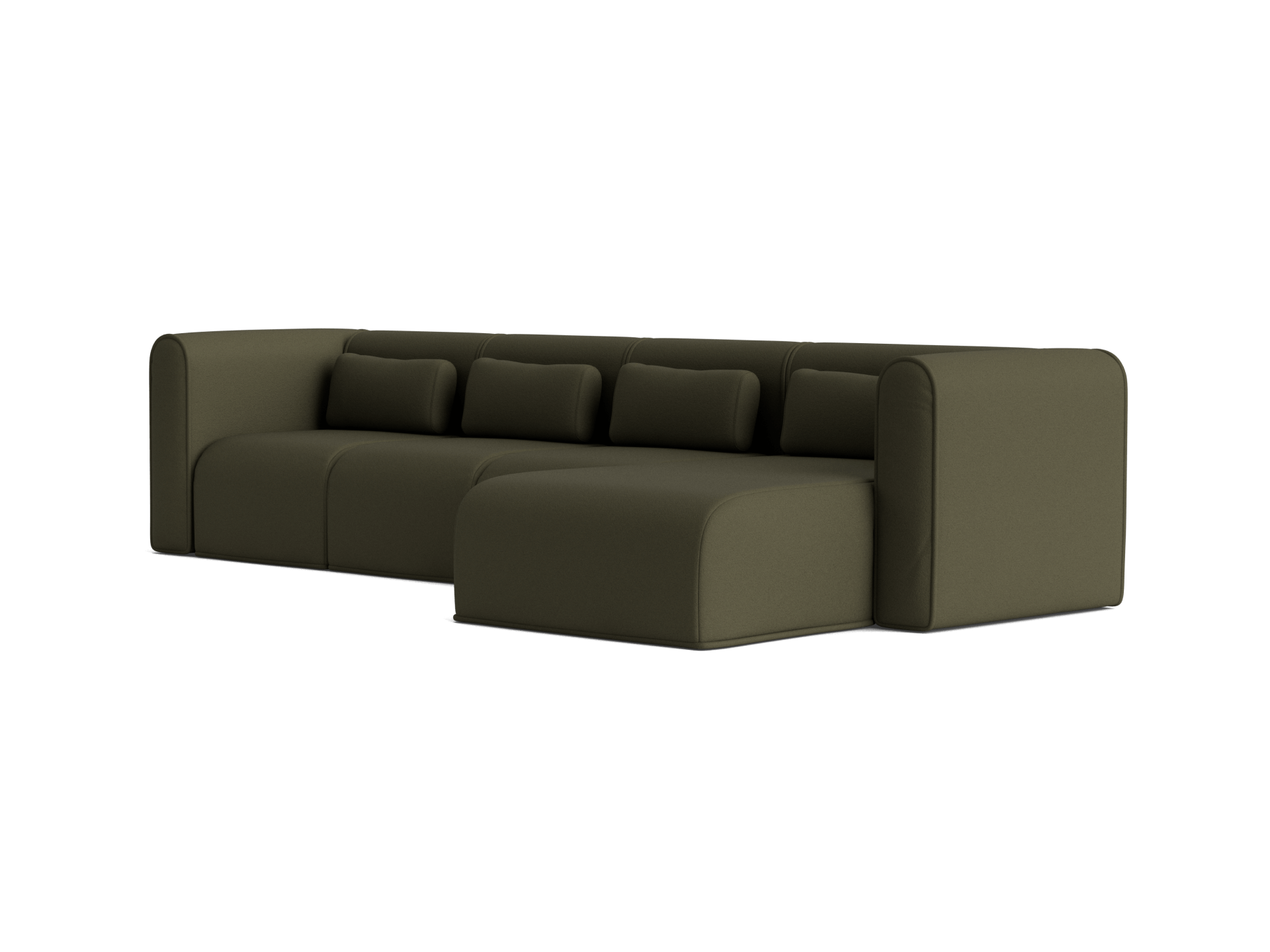 Bangalow Modular Sofa - Chaise / 5-Seater / Green Wattle