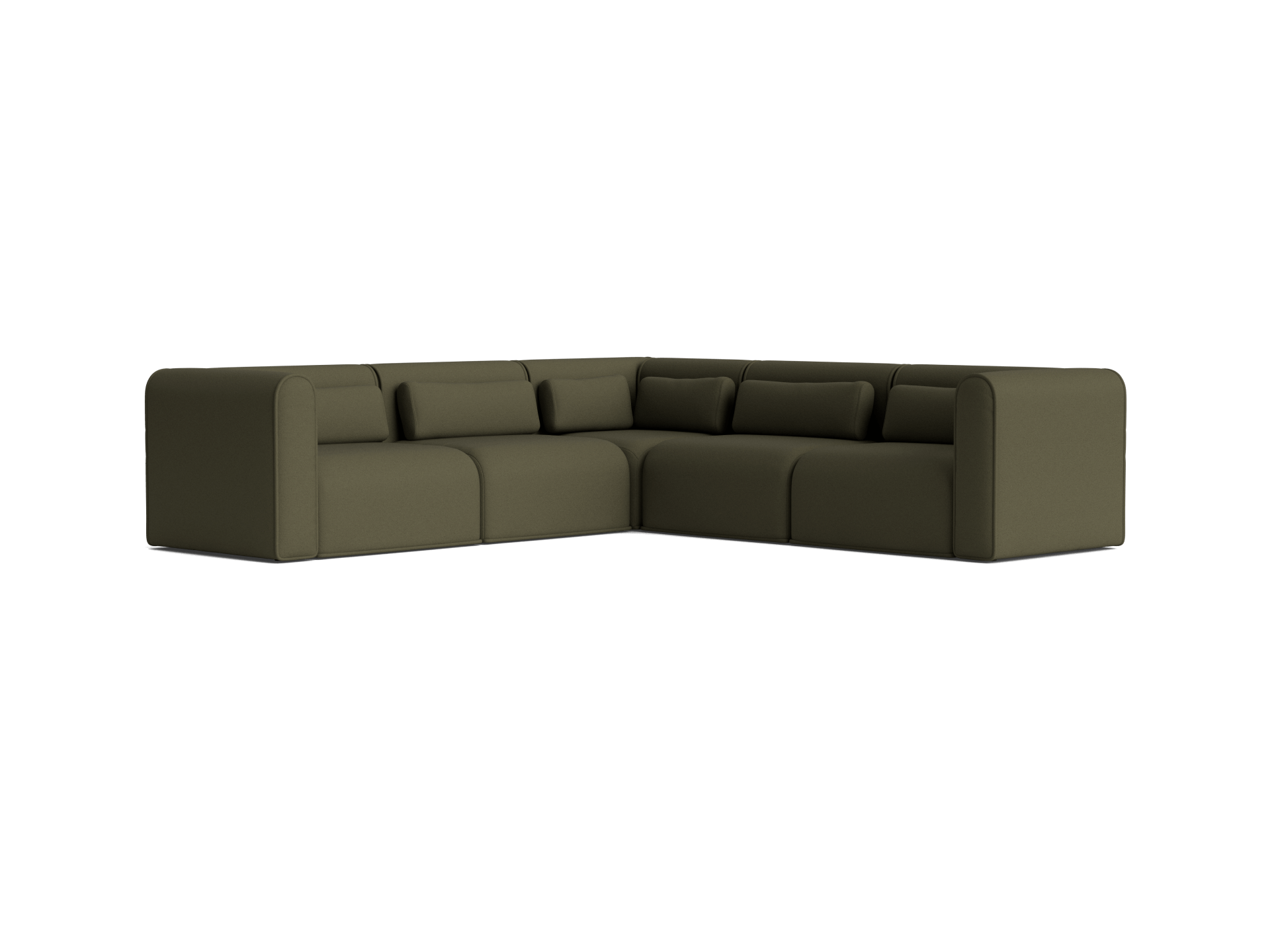 Bangalow Modular Sofa - Corner / 7-Seater / Green Wattle