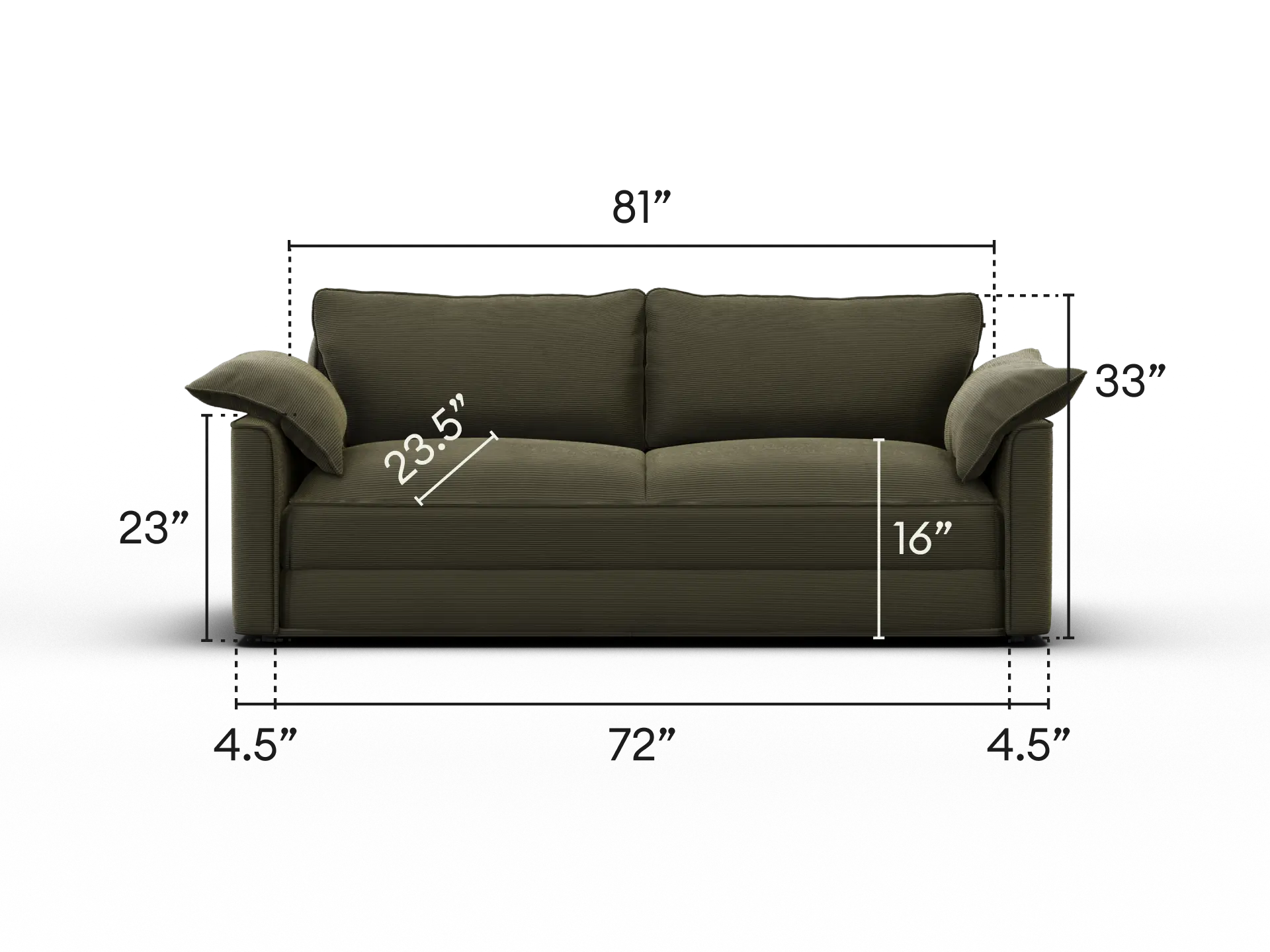 Koala Sofa Bed [4th Gen] - 81" King / Coastal Moss Corduroy