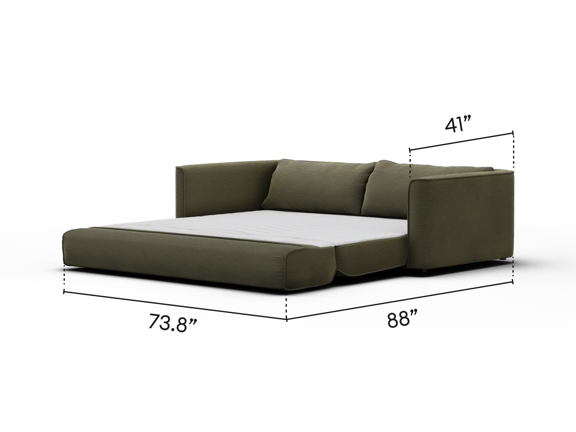 Koala Sofa Bed [4th Gen] - 81" King / Coastal Moss Corduroy