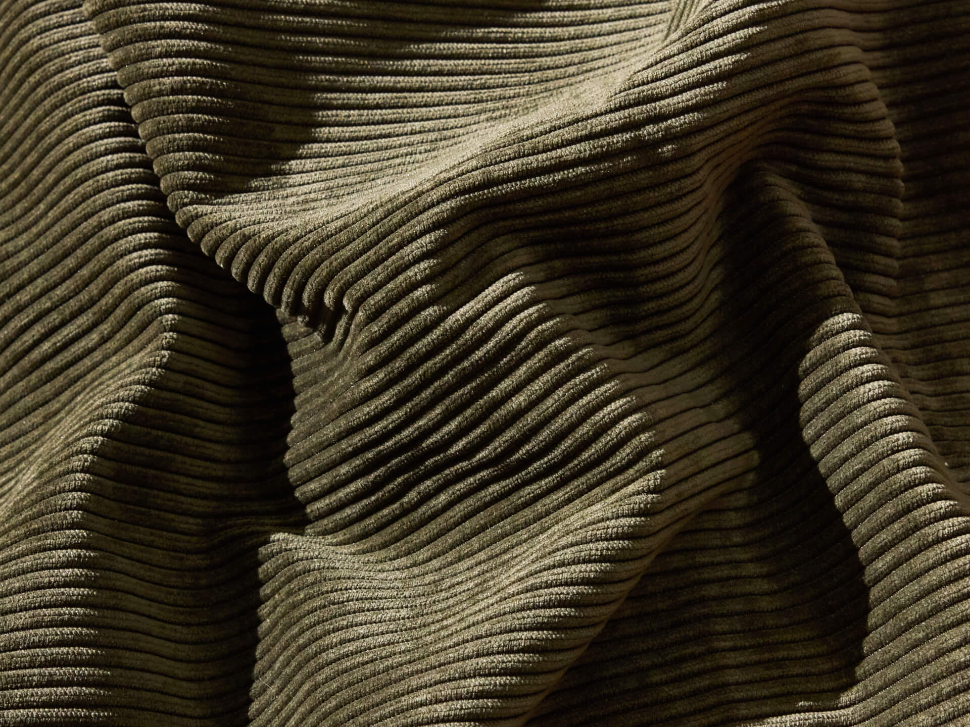 Koala Sofa Bed King in olive green corduroy sofa mode dimension diagram with measurements