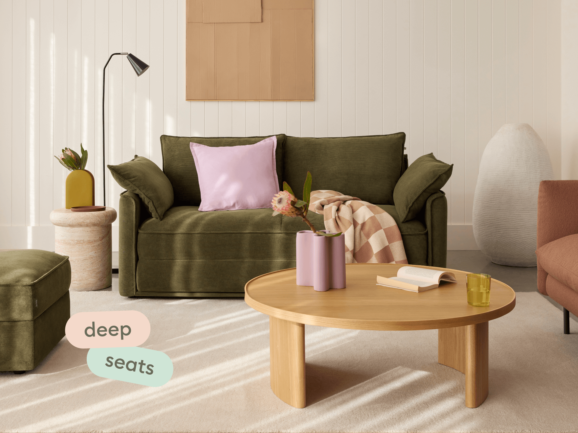 Koala Sofa Bed [4th Gen] - 70" Queen / Coastal Moss Corduroy