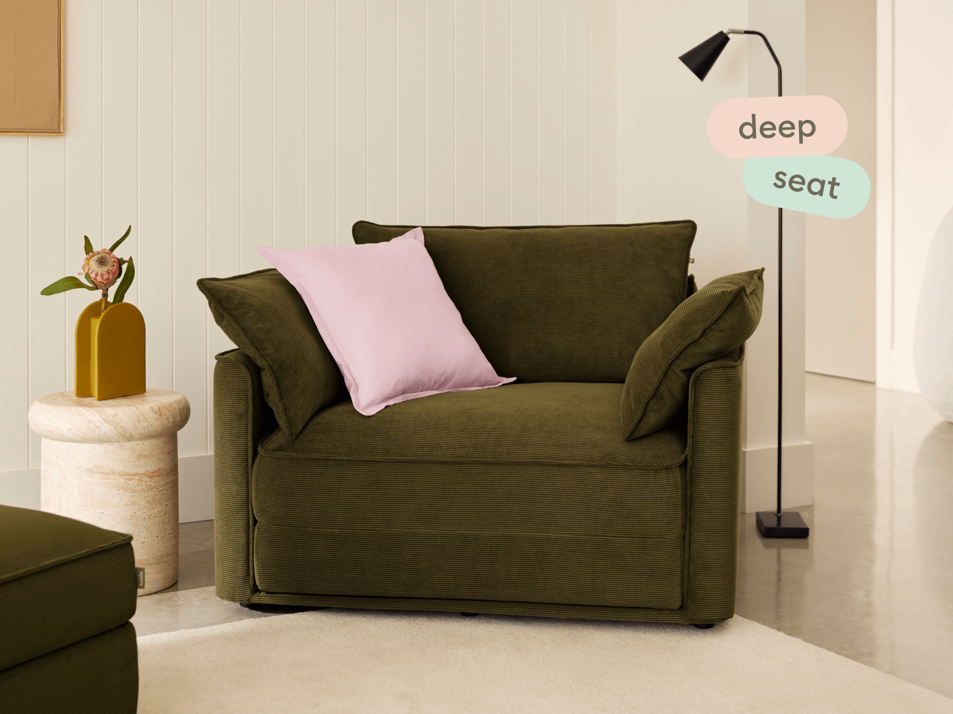 Koala Sofa Bed [4th Gen] - 46" Twin XL / Coastal Moss Corduroy