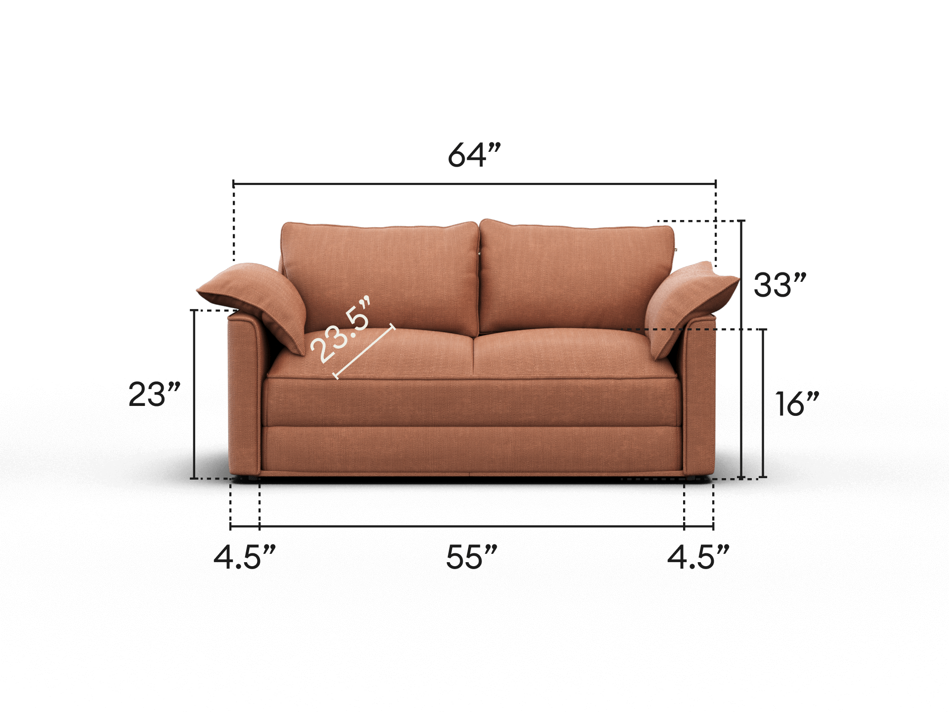 Koala Sofa Bed [4th Gen] - 64" Full / Cinnamon Sky