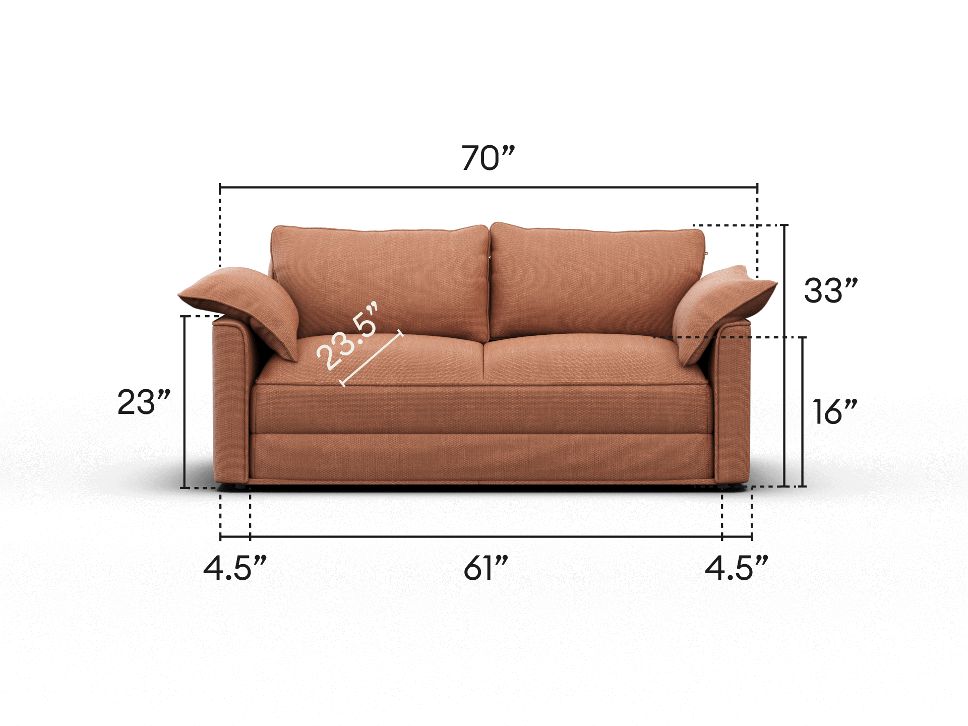 Koala Sofa Bed [4th Gen] - 70" Queen / Cinnamon Sky