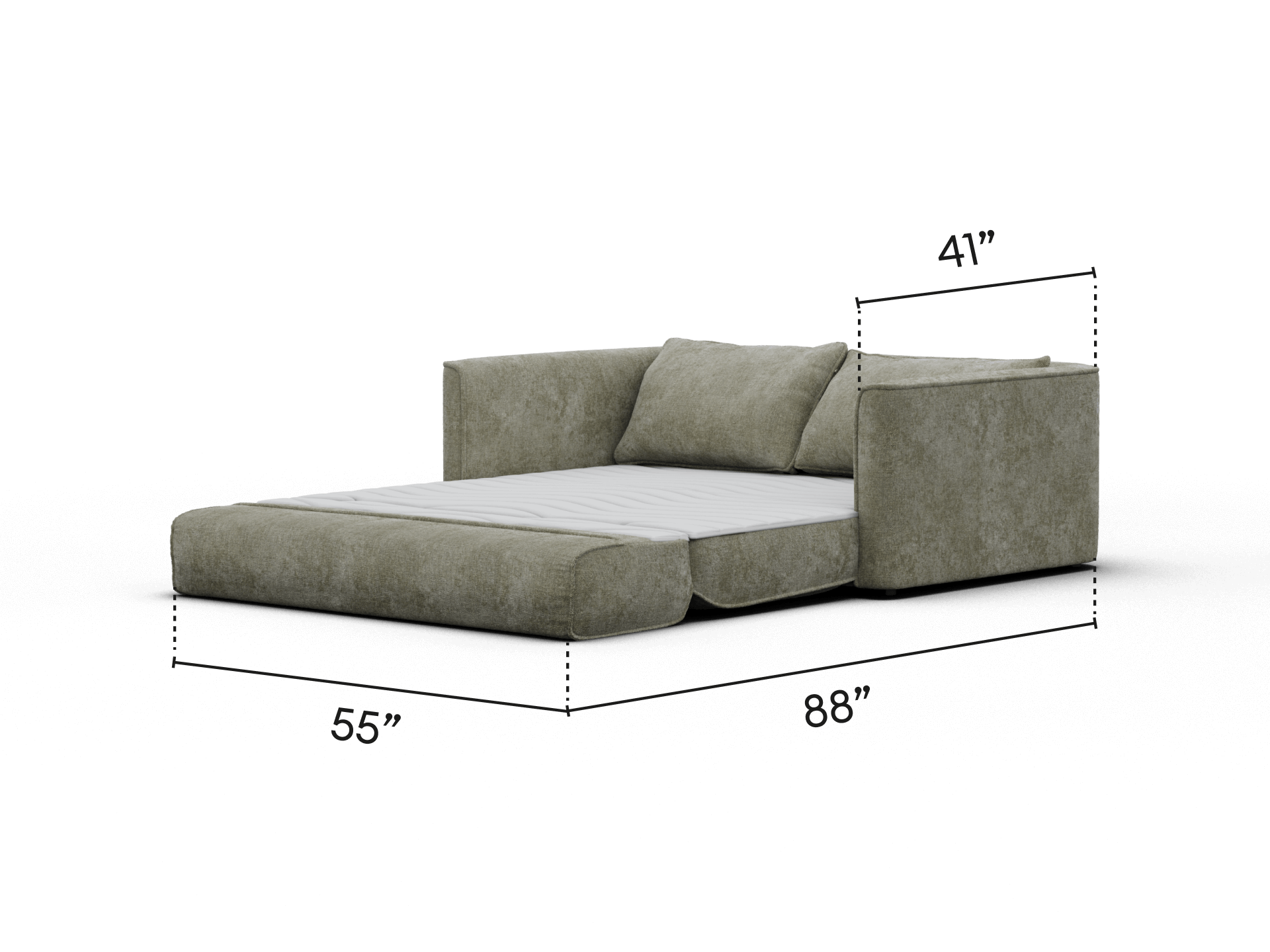 Koala Sofa Bed [4th Gen] - 64" Full / Forest Dawn (Luxe)