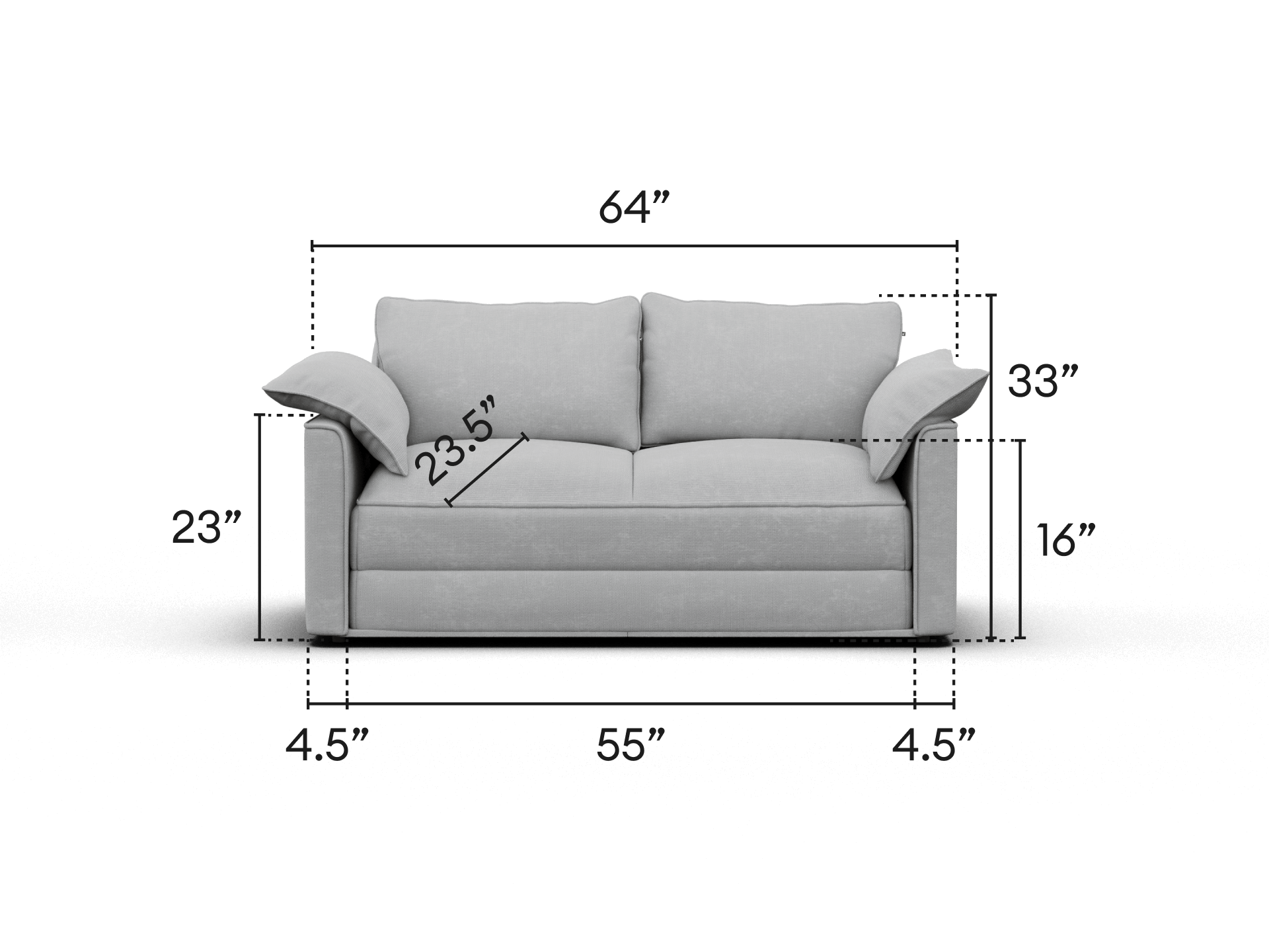 Koala Sofa Bed [4th Gen] - 64" Full / Morning Fog