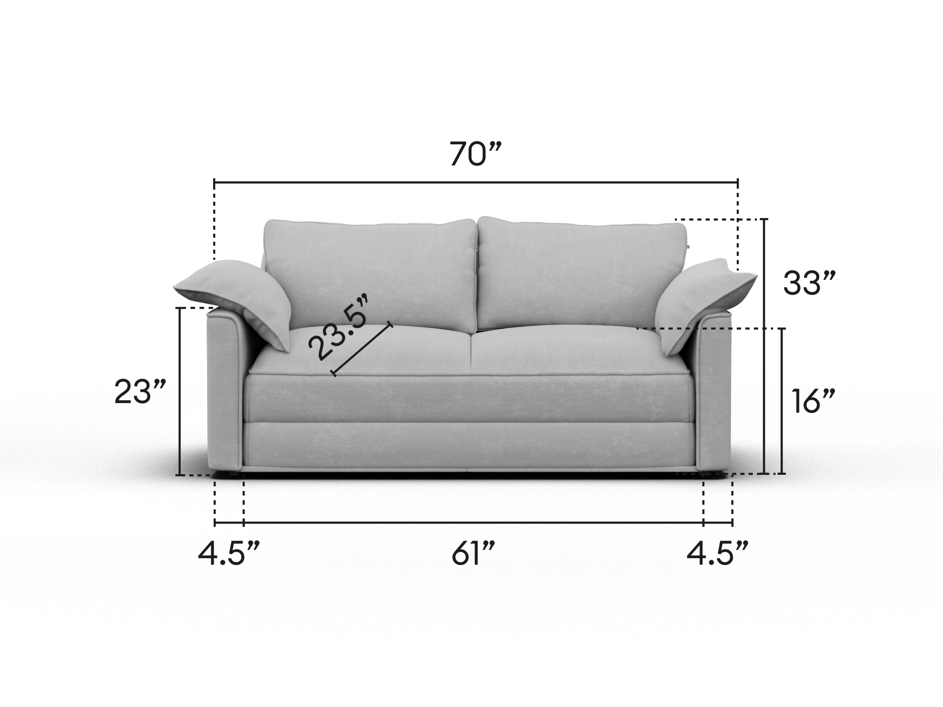 Koala Sofa Bed [4th Gen] - 70" Queen / Morning Fog