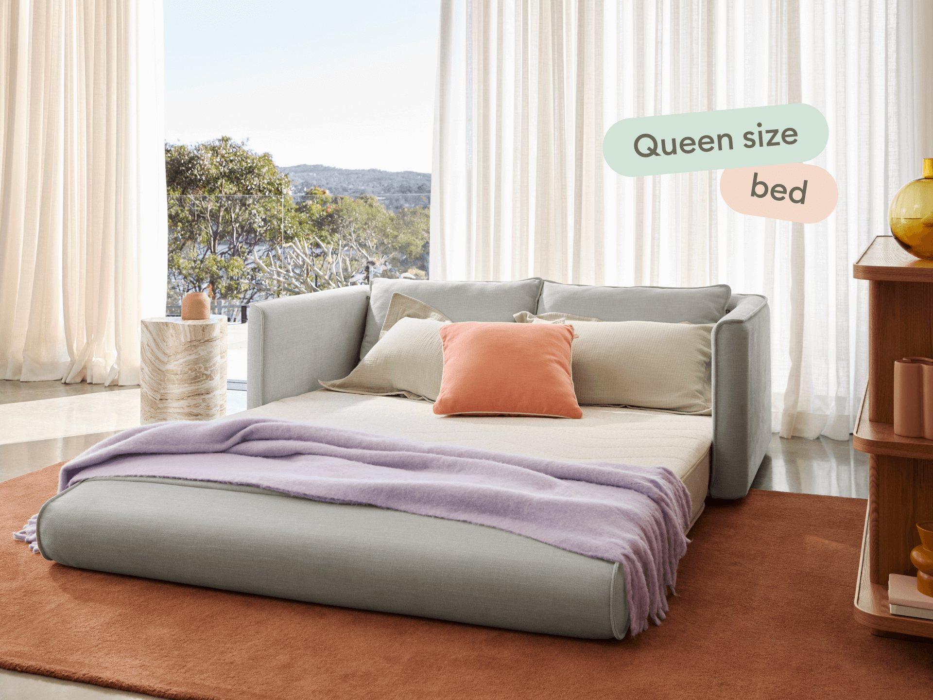 Koala Sofa Bed [4th Gen] - 70" Queen / Morning Fog