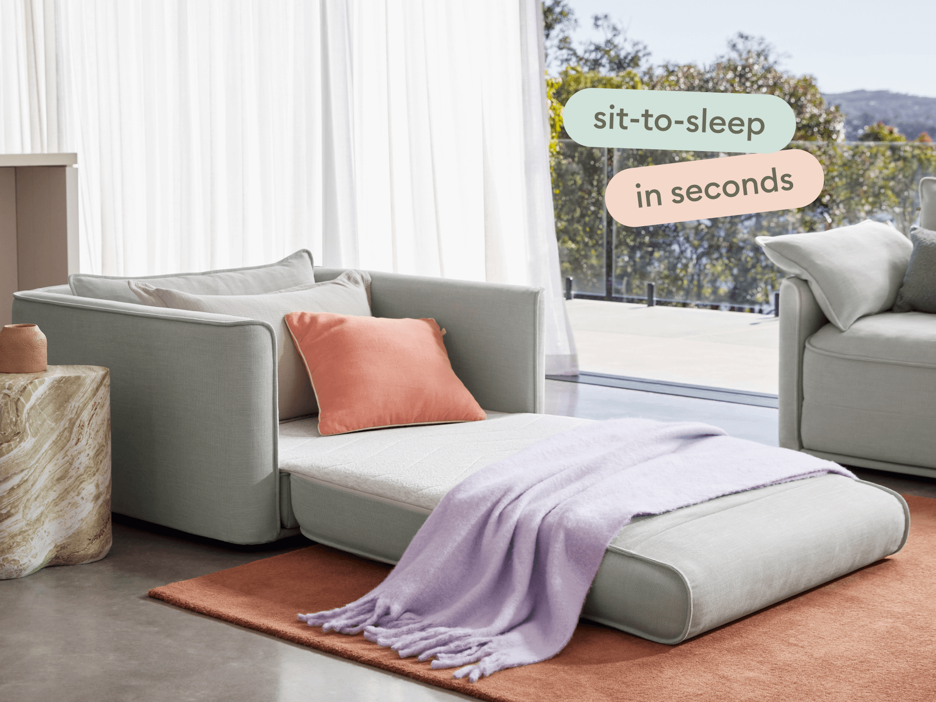 Koala Sofa Bed [4th Gen] - 46" Twin XL / Morning Fog