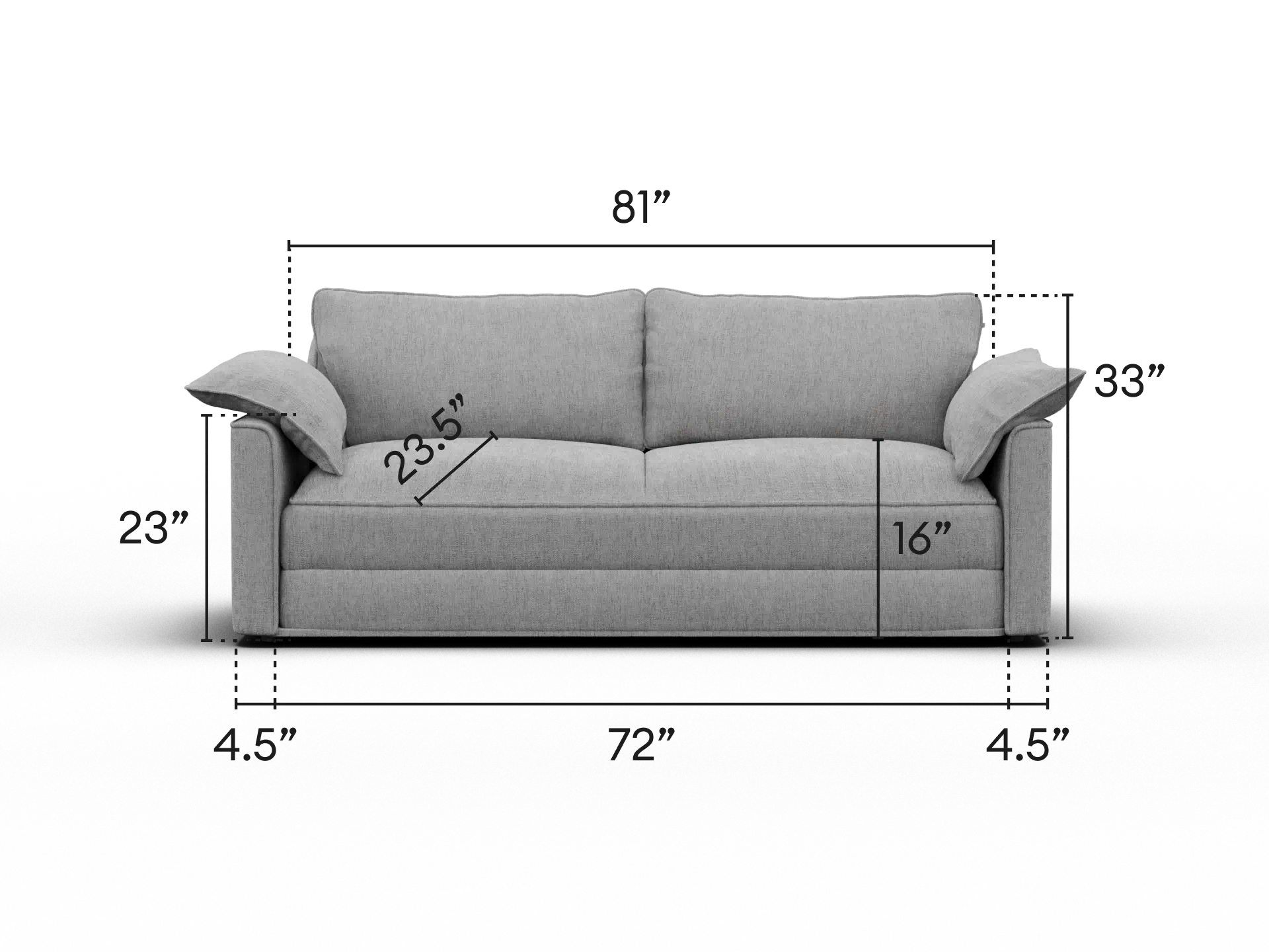 Koala Sofa Bed [4th Gen] - 81" King / Moonlit Silver (Luxe)