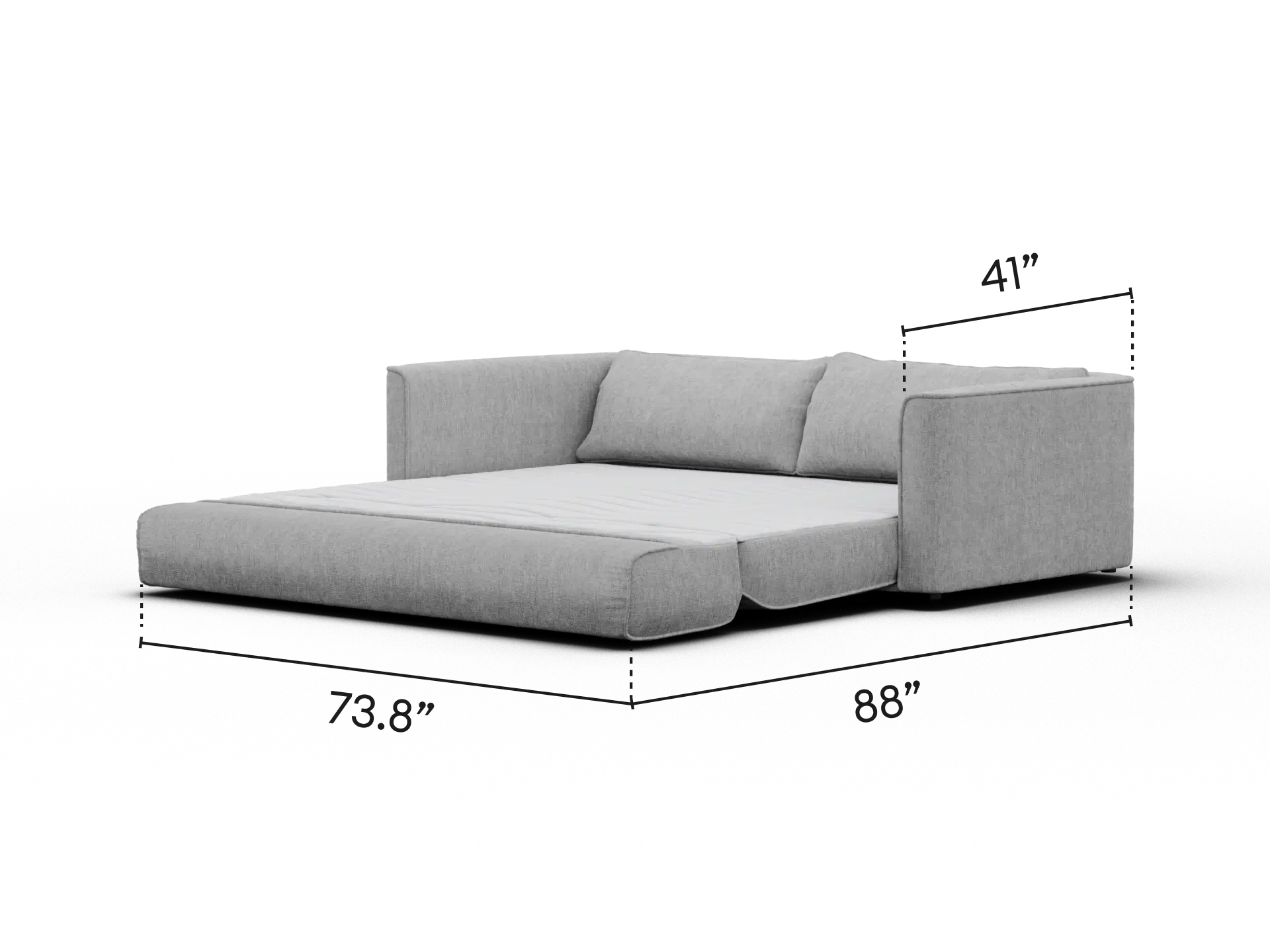 Koala Sofa Bed [4th Gen] - 81" King / Moonlit Silver (Luxe)
