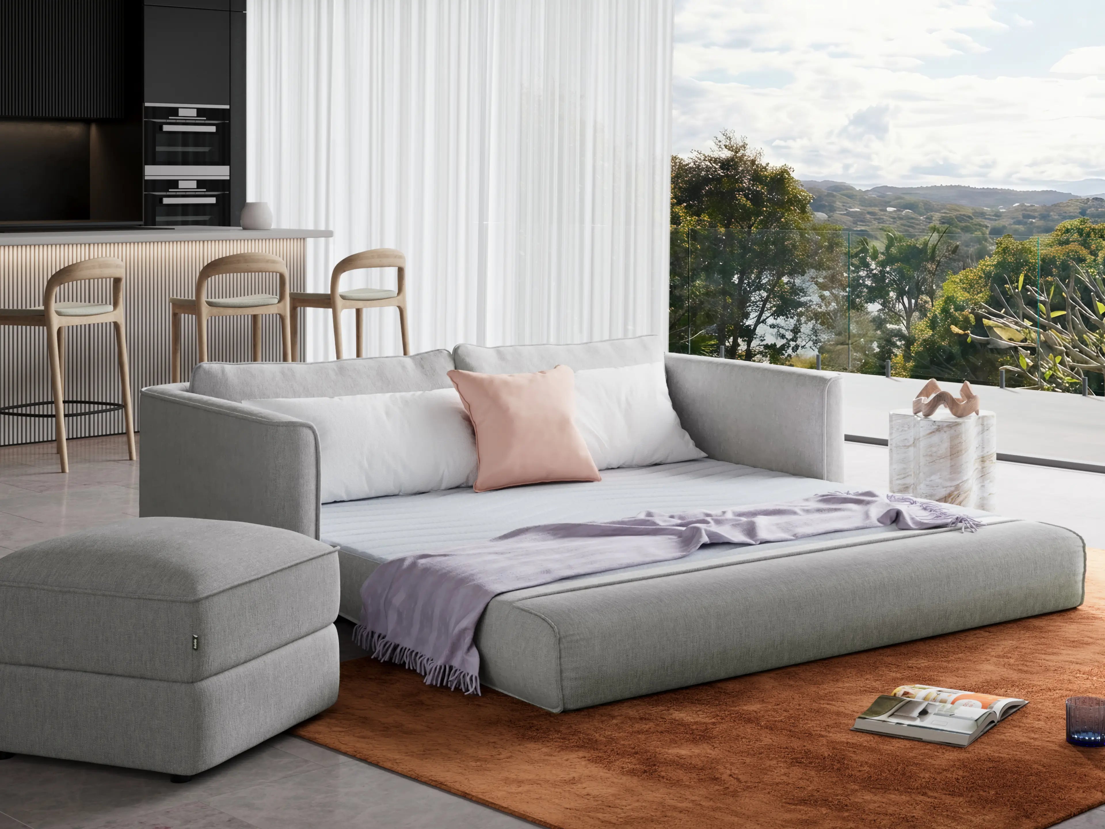 Koala Sofa Bed [4th Gen] - 81" King / Moonlit Silver (Luxe)
