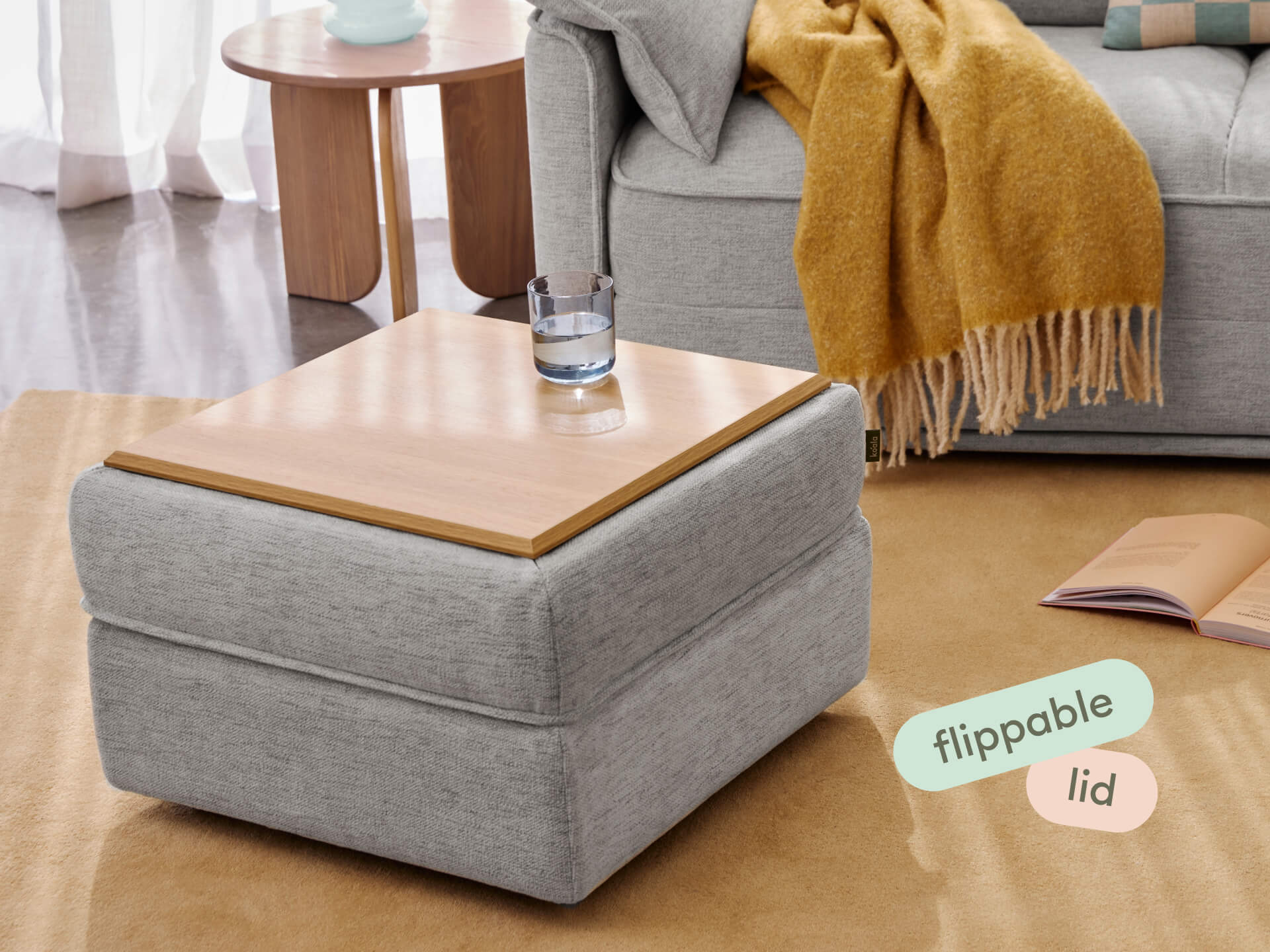 Koala Sofa Bed Ottoman [4th Gen] - Moonlit Silver