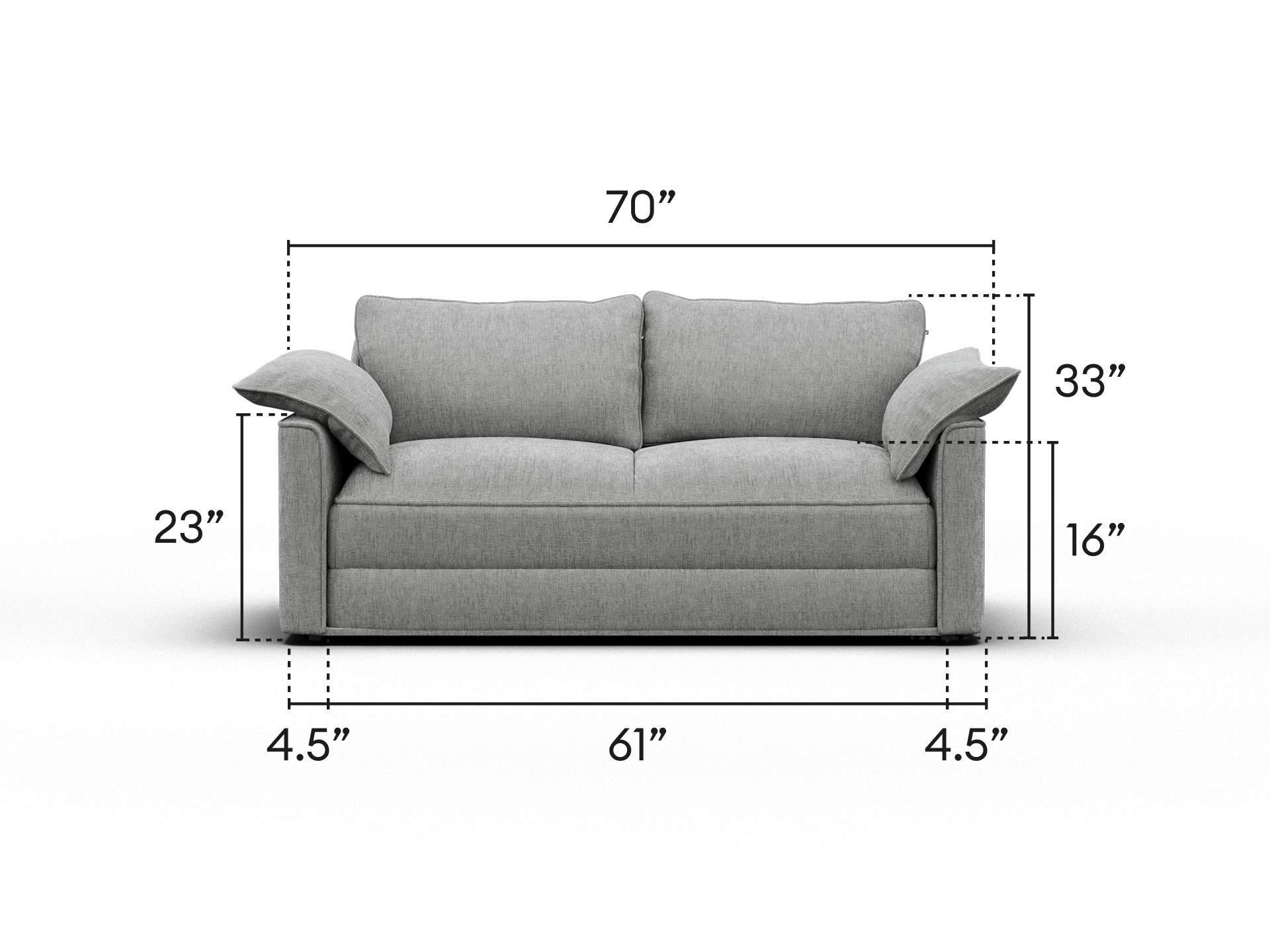 Koala Sofa Bed [4th Gen] - 70" Queen / Moonlit Silver