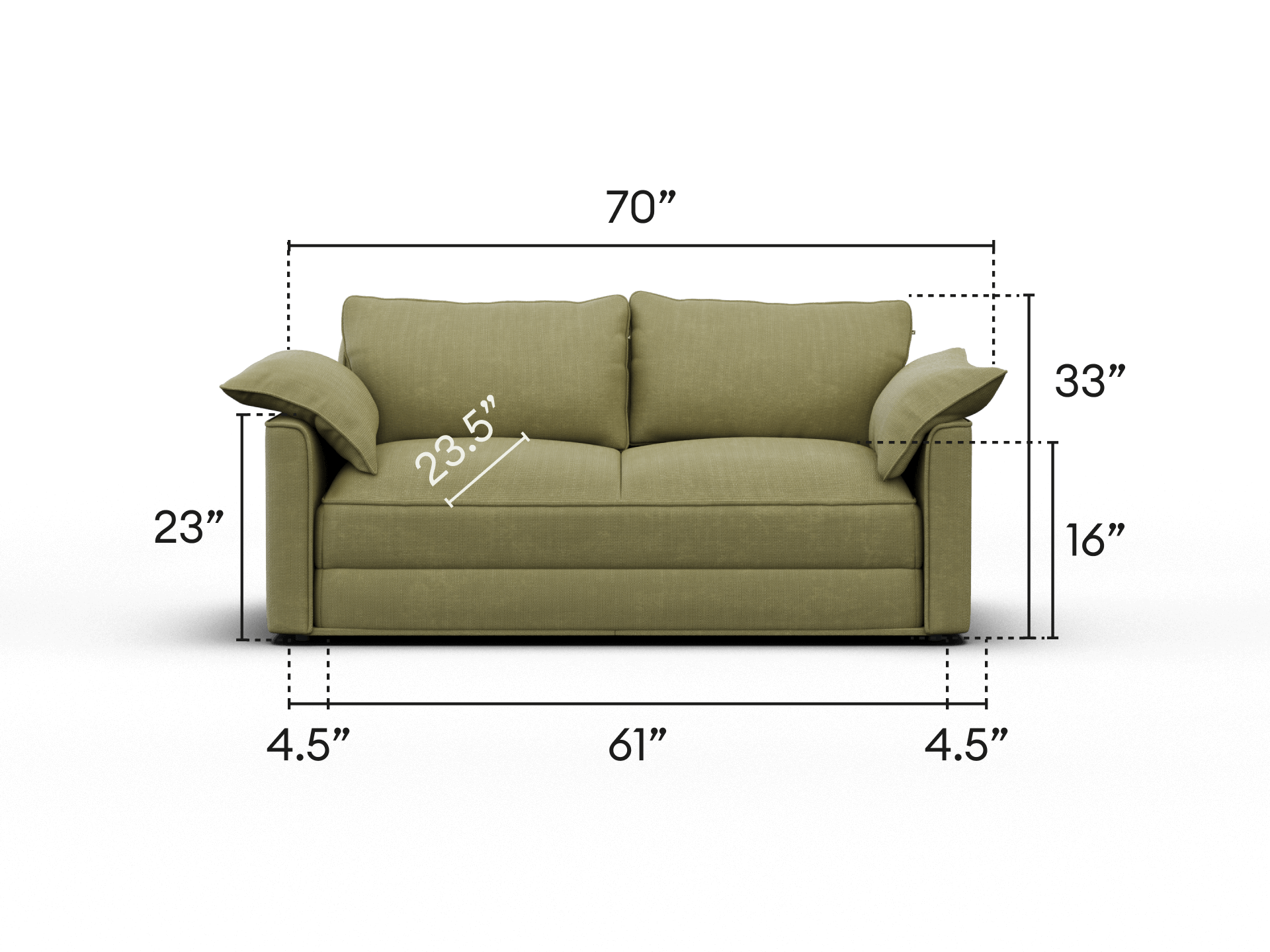 Koala Sofa Bed [4th Gen] - 70" Queen / Olive Butter