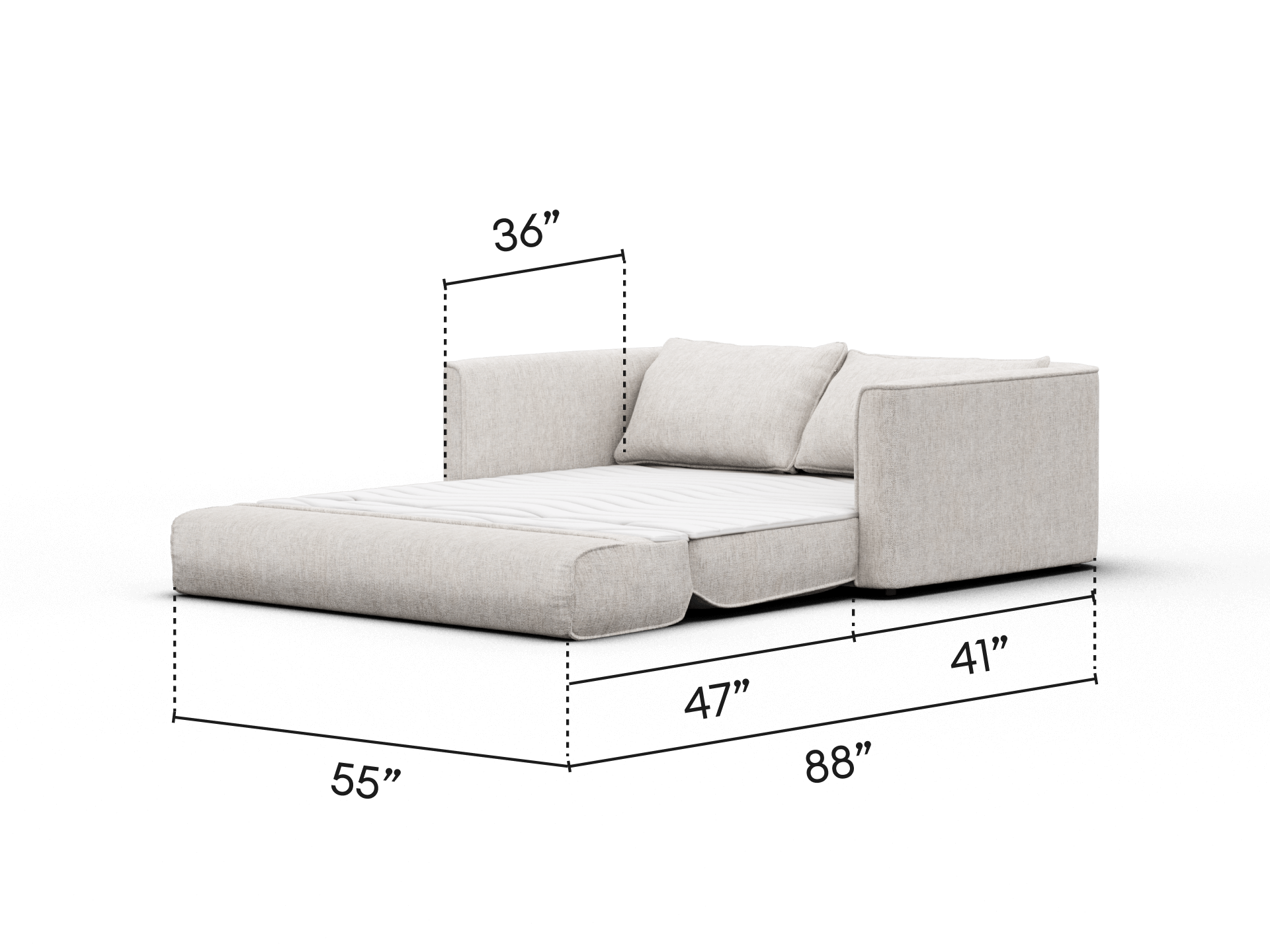 Koala Sofa Bed [4th Gen] - 64" Full / Silver Sand