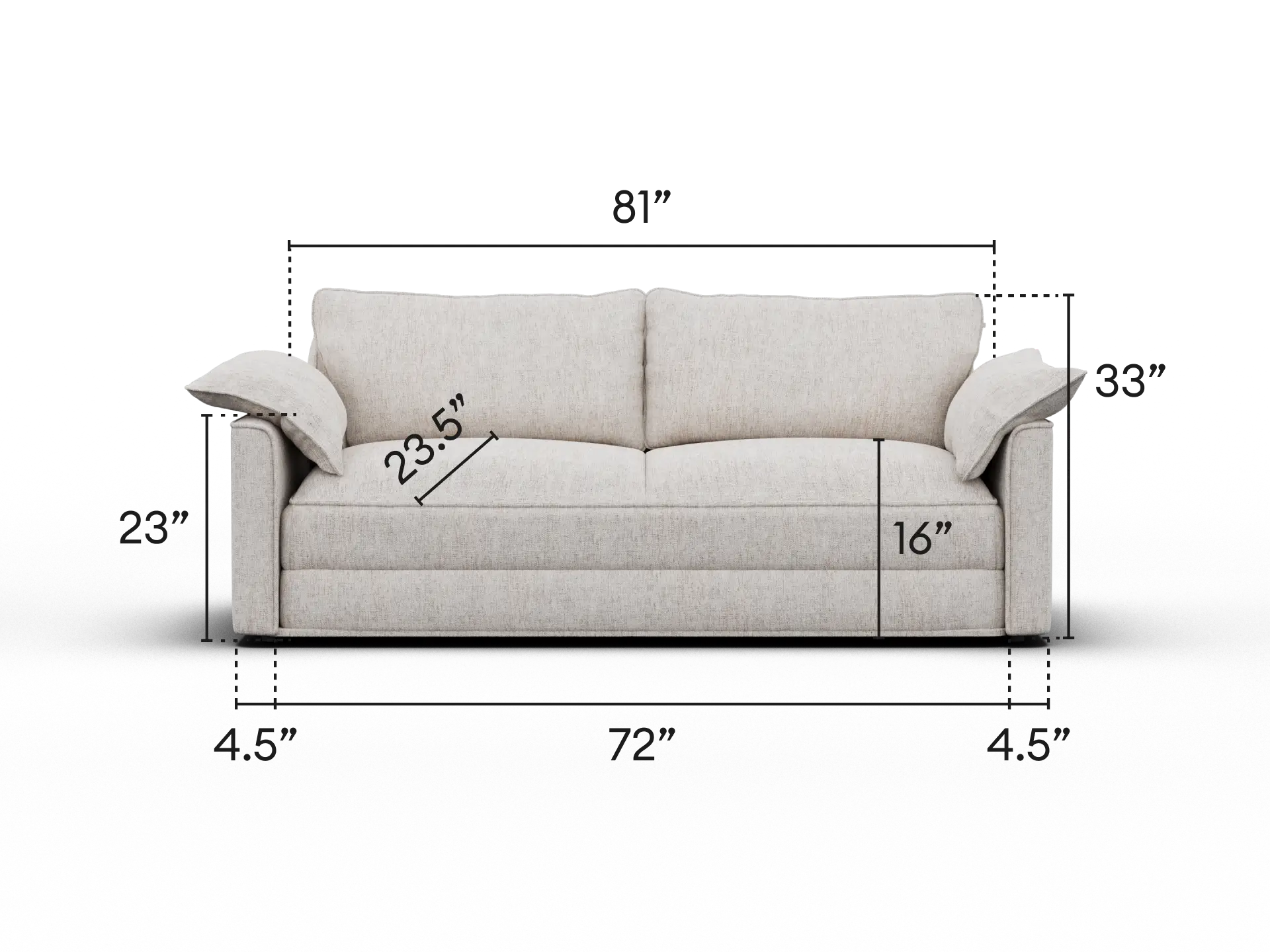 Koala Sofa Bed [4th Gen] - 81" King / Silver Sand (Luxe)
