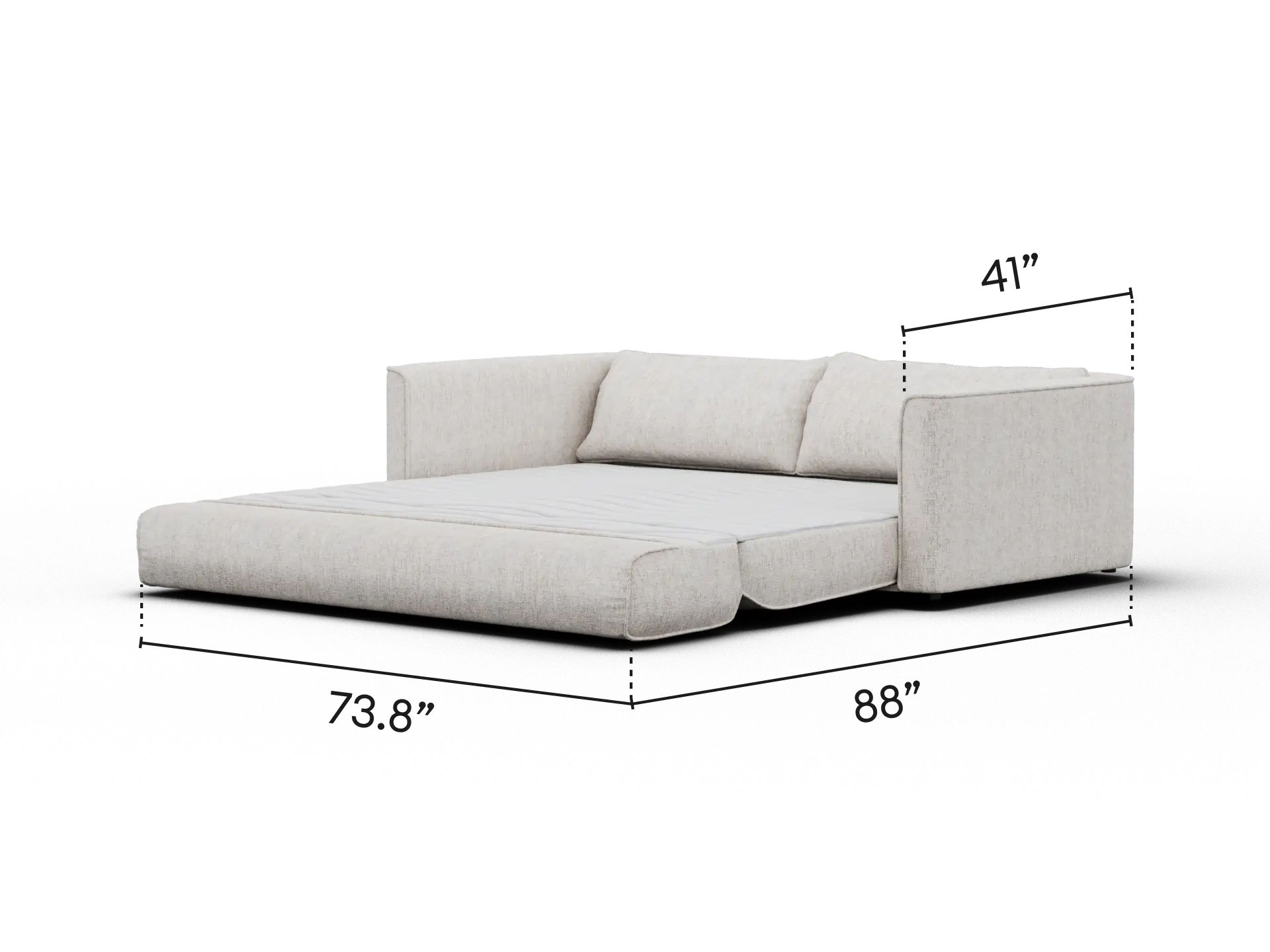 Koala Sofa Bed [4th Gen] - 81" King / Silver Sand (Luxe)