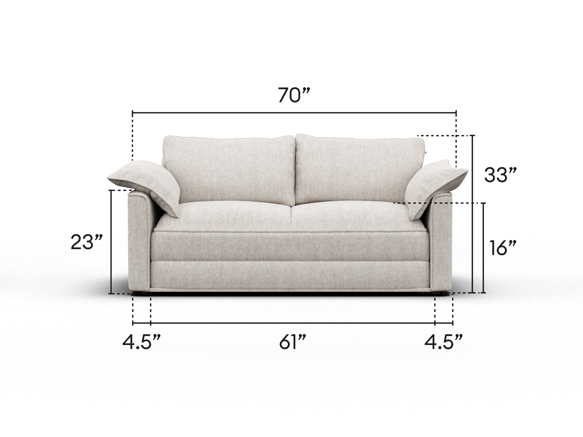 Koala Sofa Bed [4th Gen] - 70" Queen / Silver Sand