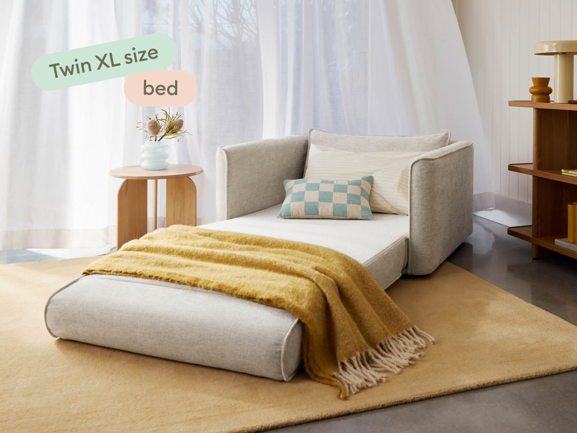 Koala Sofa Bed [4th Gen] - 46" Twin XL / Silver Sand