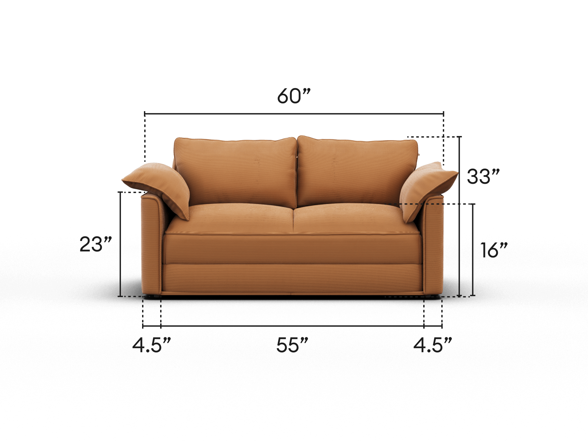 Koala Sofa Bed [4th Gen] - 64" Full / Sand Stone Cord