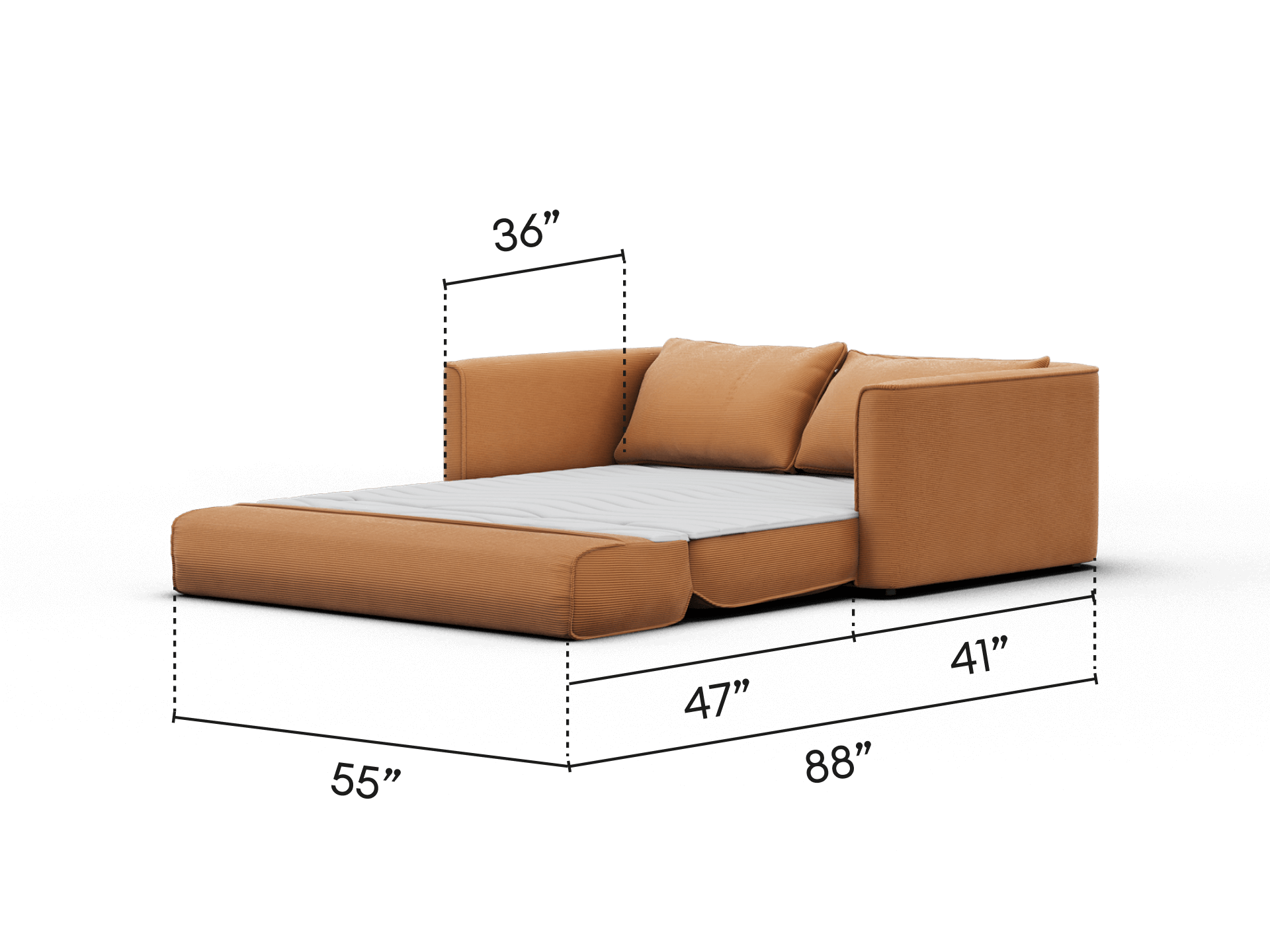 Koala Sofa Bed [4th Gen] - 64" Full / Sand Stone Cord