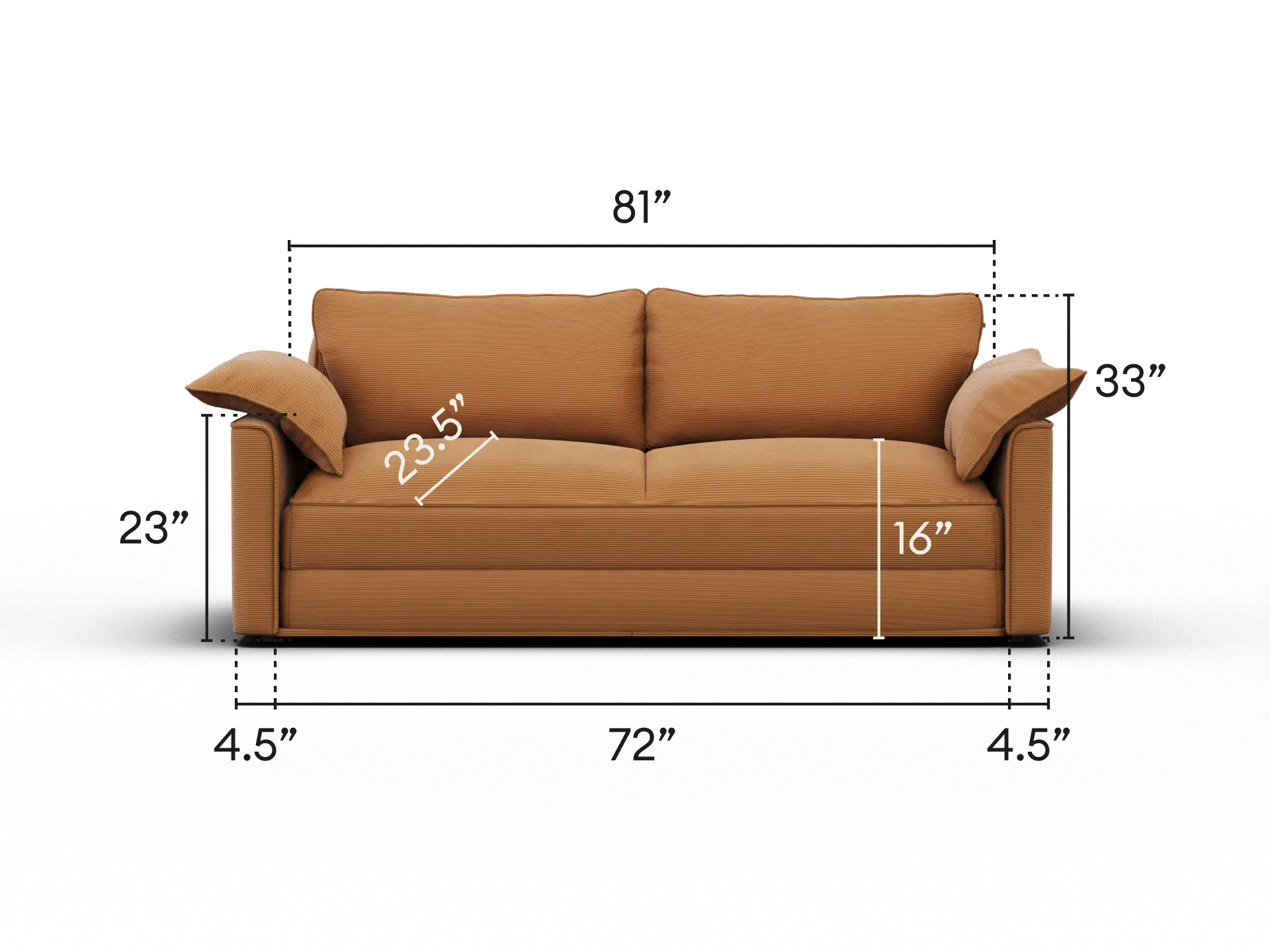 Koala Sofa Bed [4th Gen] - 81" King / Sand Stone Corduroy