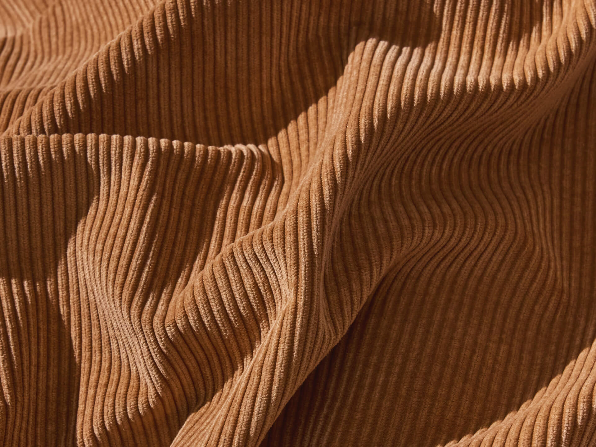 Koala Sofa Bed King in terracotta corduroy lifestyle or product view