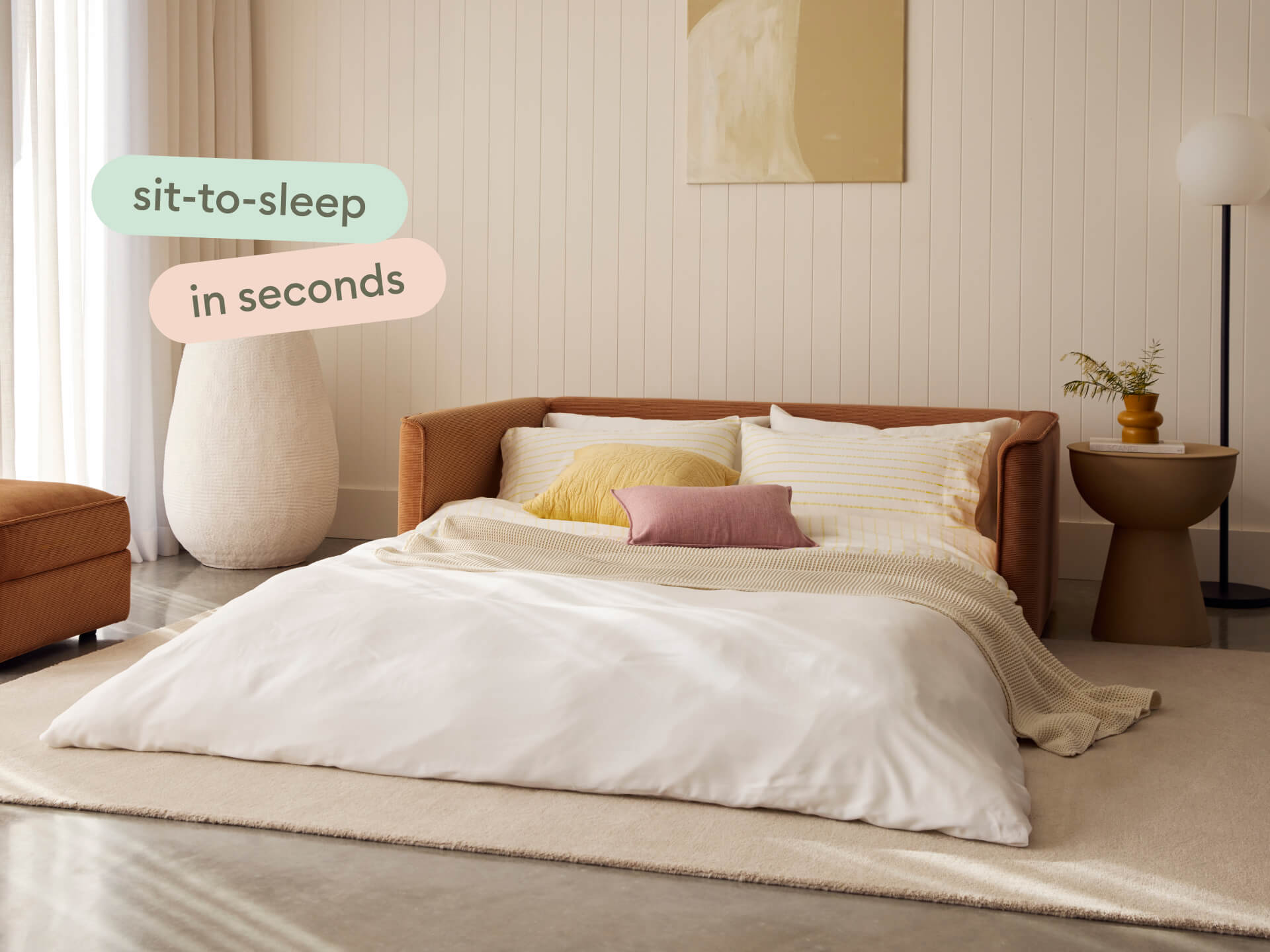 Koala Sofa Bed [4th Gen] - 70" Queen / Sand Stone Cord