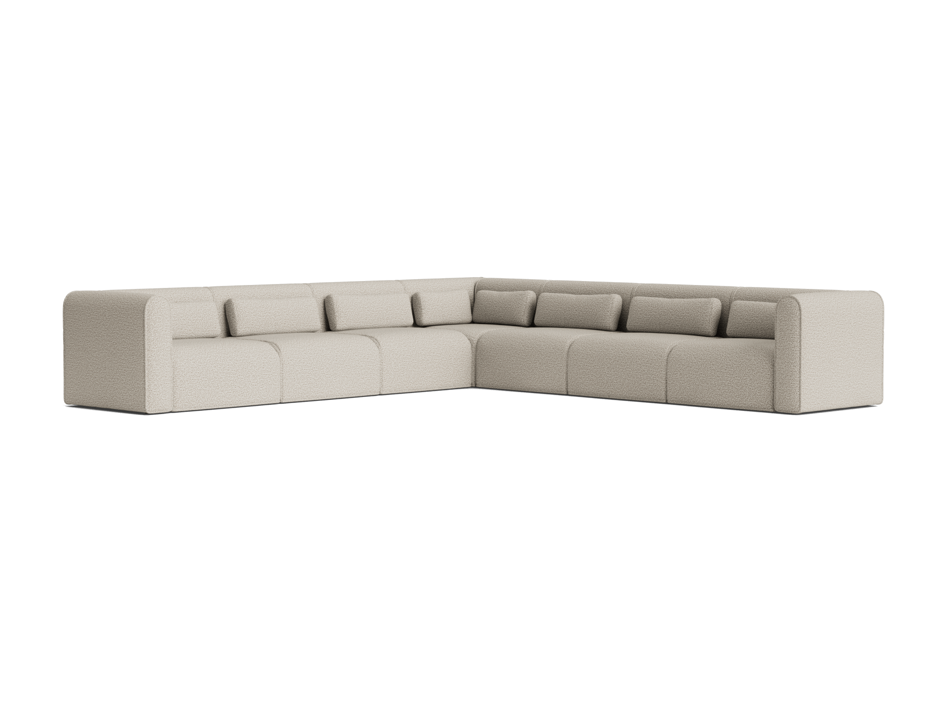 Bangalow Modular Sofa - Corner / 10-Seater / Limestone (Luxe)