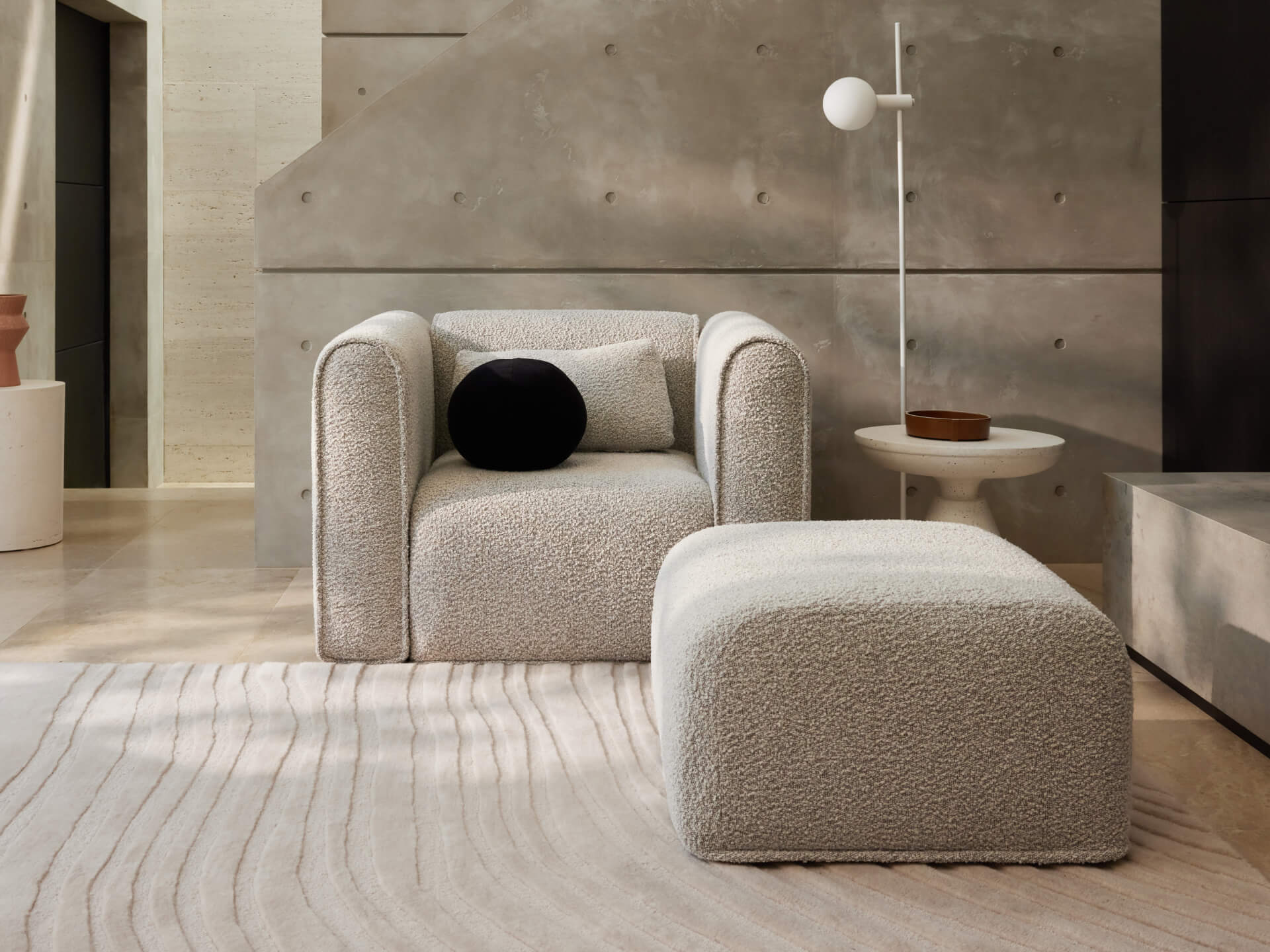 Bangalow Modular Sofa - Armchair / 1-Seater / Limestone (Luxe)